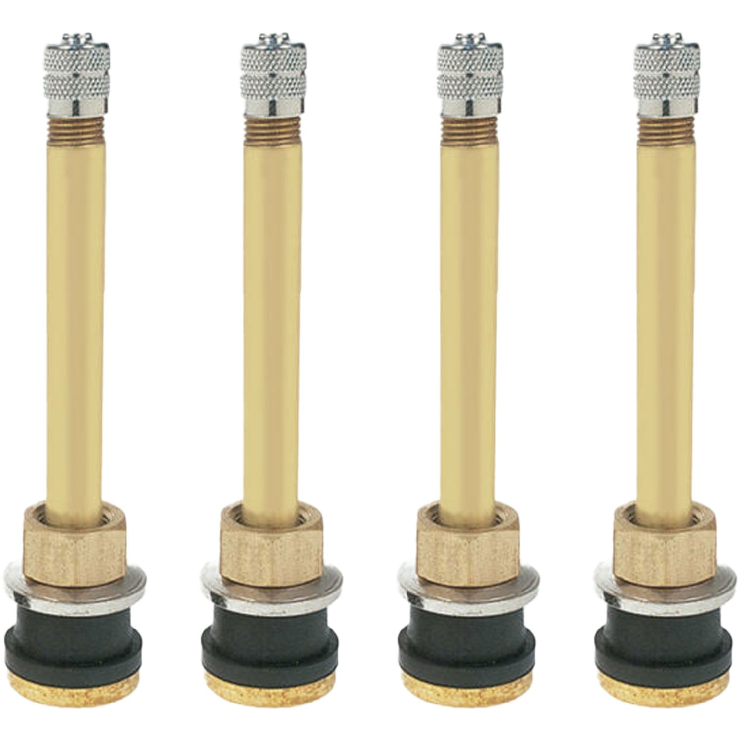 TR571 3-3/8" Brass Clamp-in Tubeless Tire Truck Valve Stem Pack of 4