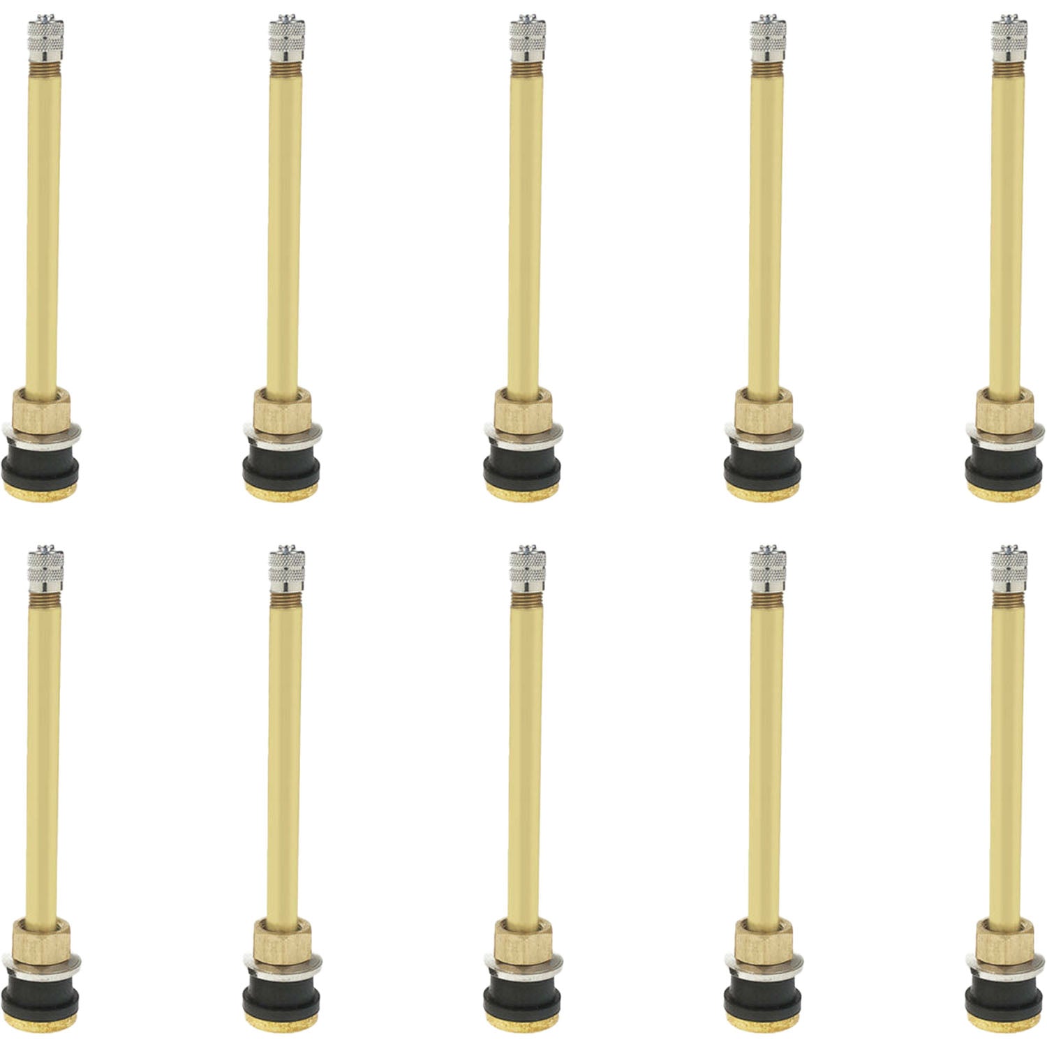 TR574 5" Brass Clamp-in Tubeless Tire Truck Valve Stem Pack of 10