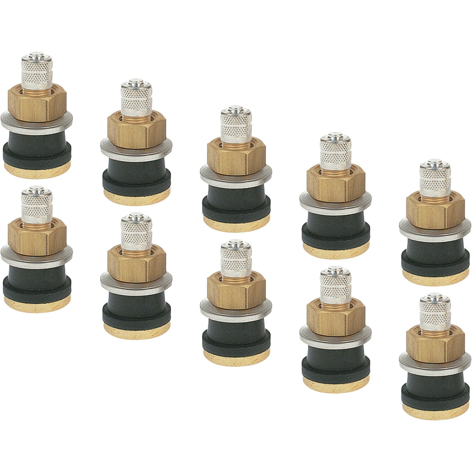 TR575 1-1/8" Brass Clamp-in Tubeless Tire Truck Valve Stem Pack of 10