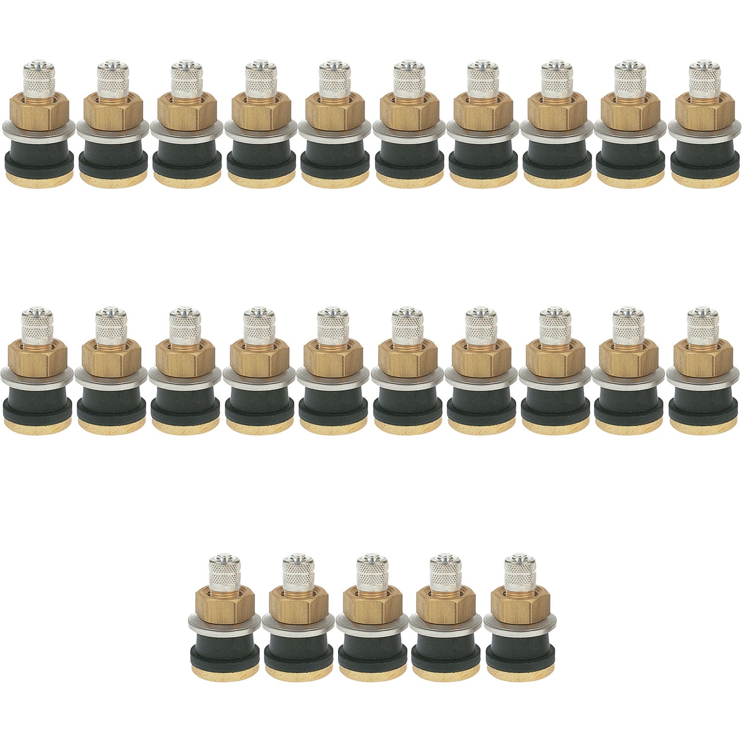 TR575 1-1/8" Brass Clamp-in Tubeless Tire Truck Valve Stem Pack of 25