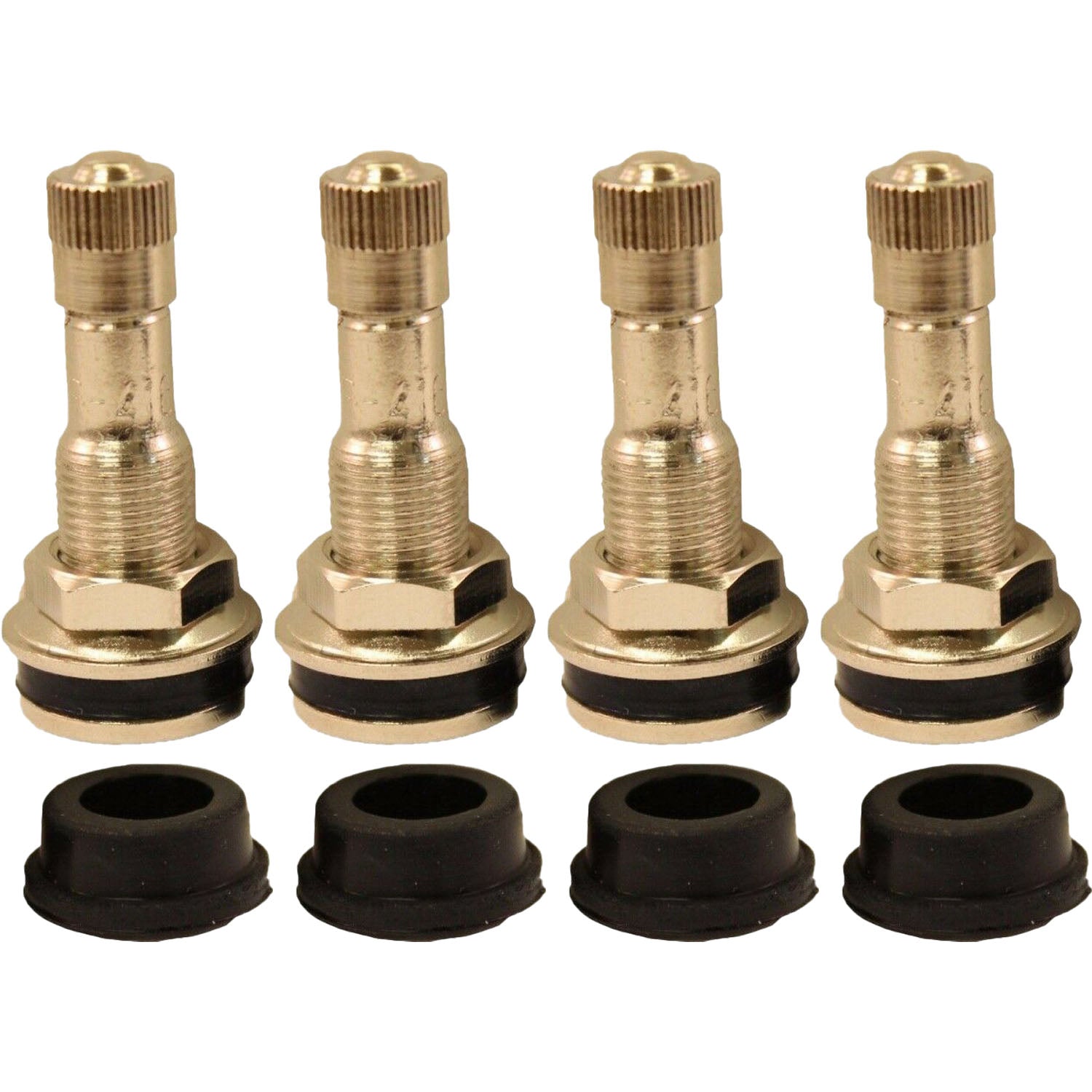 TR416 1-1/4" Chrome Clamp In Valve Stem for .453 and .625 Valve Holes Pack of 4