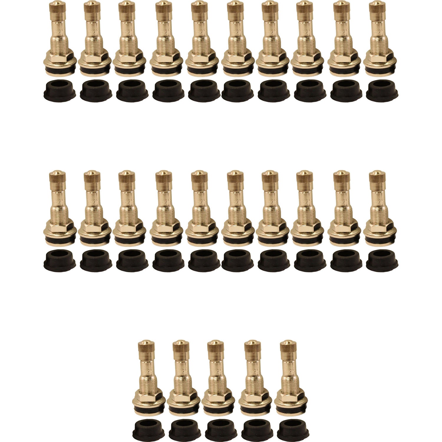 TR416 1-1/4" Chrome Clamp In Valve Stem for .453 and .625 Valve Holes Pack of 25