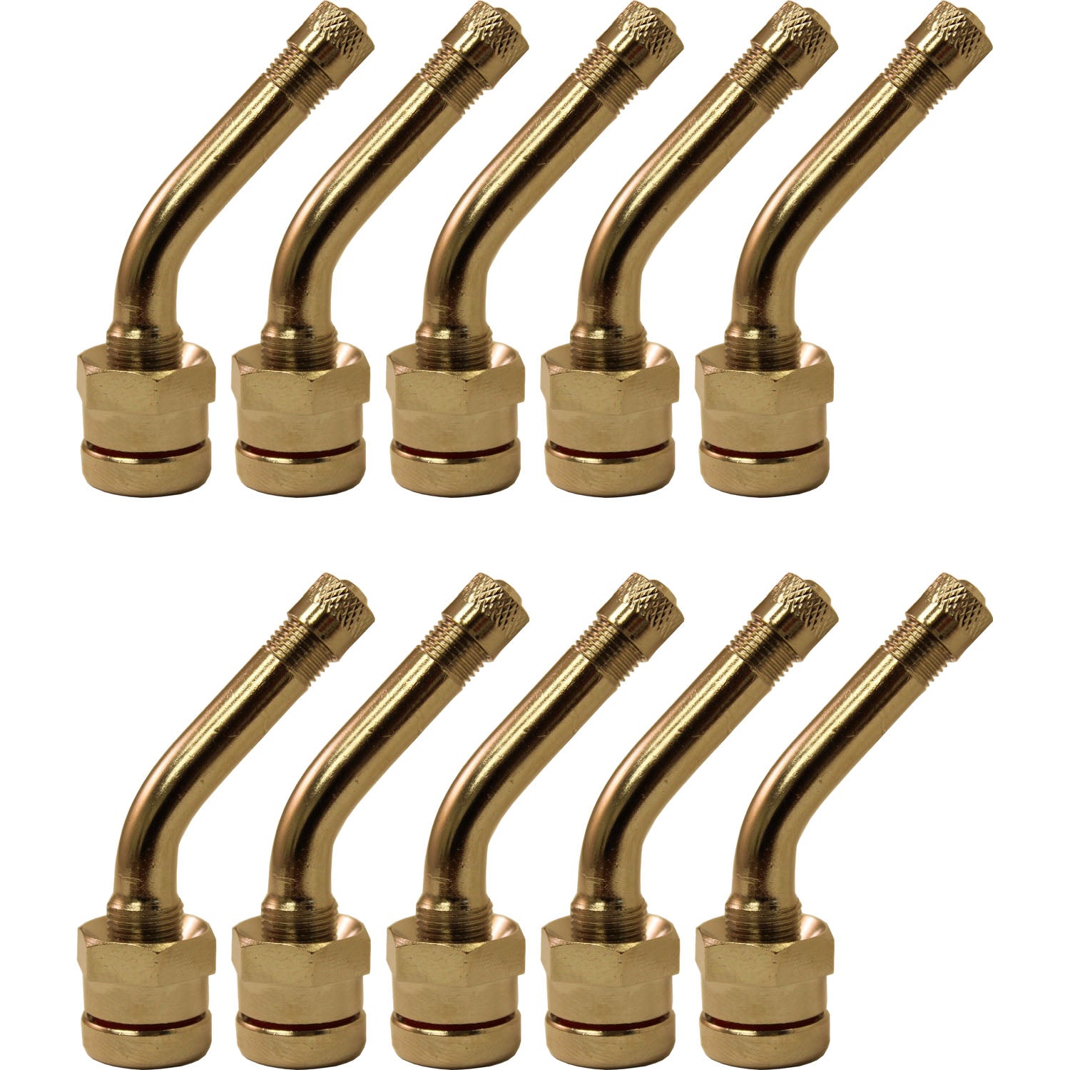 TR543C .93" x 1.43" with 45° Bend Truck Aluminum Wheel Valve Stem Pack of 10