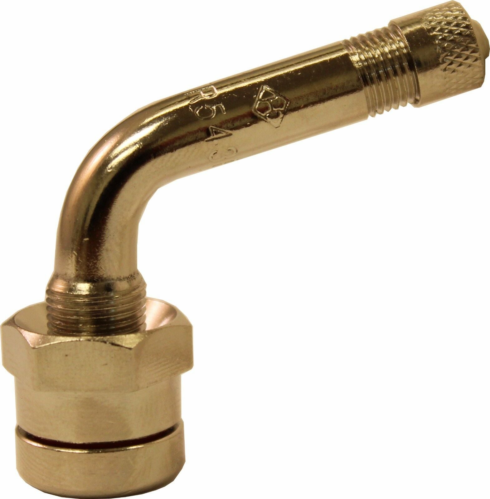 TR543E  .98" x 1.38" with 75° Bend Aluminum Wheel Truck Valve Stem Pack of 10