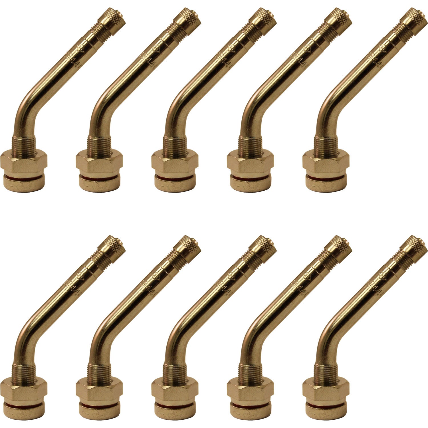 TR544C .98" x 1.94" with 45° Bend Aluminum Wheel Truck Valve Stem Pack of 10