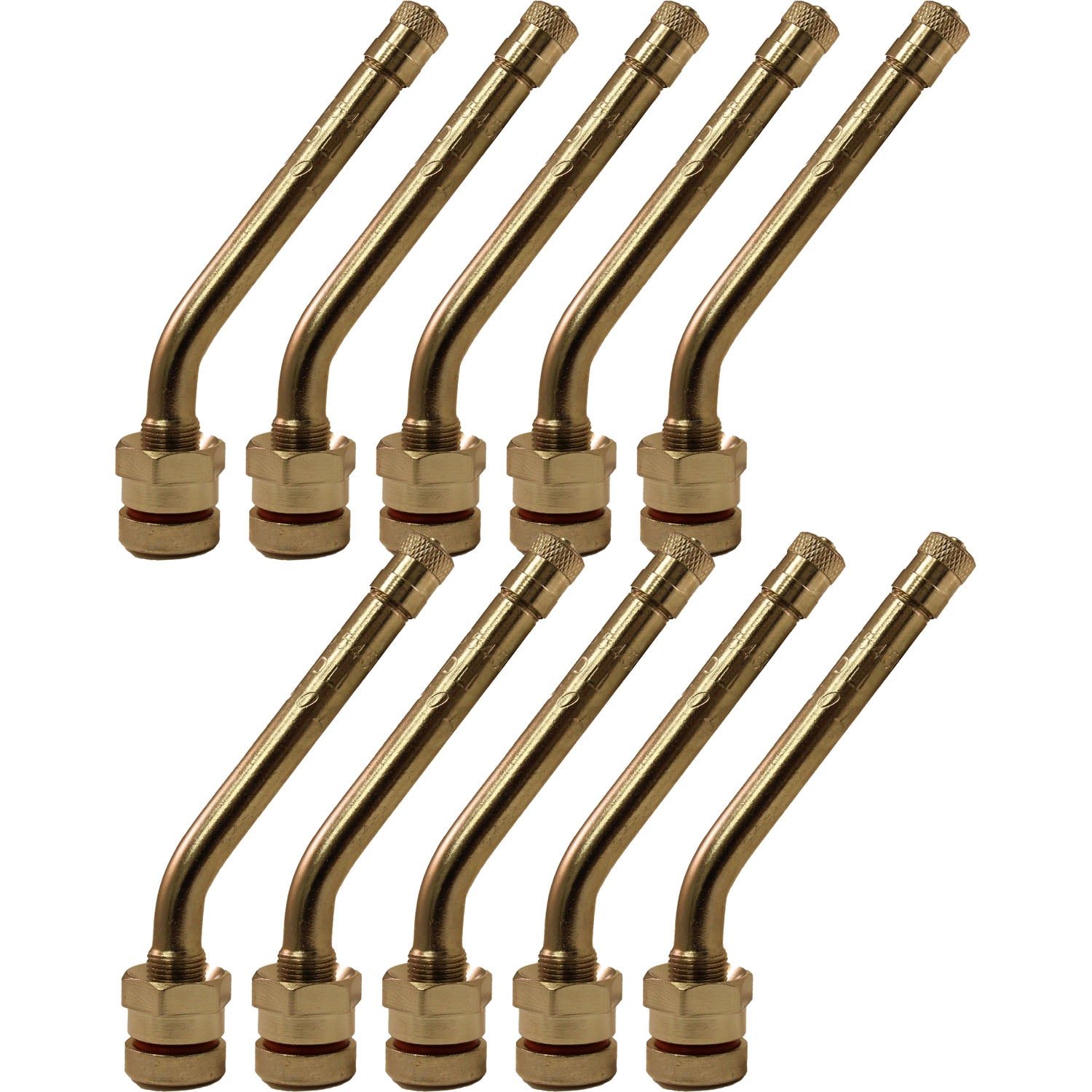 TR545C .98" x 2.6" with 36° Bend Aluminum Wheel Truck Valve Stem Pack of 10