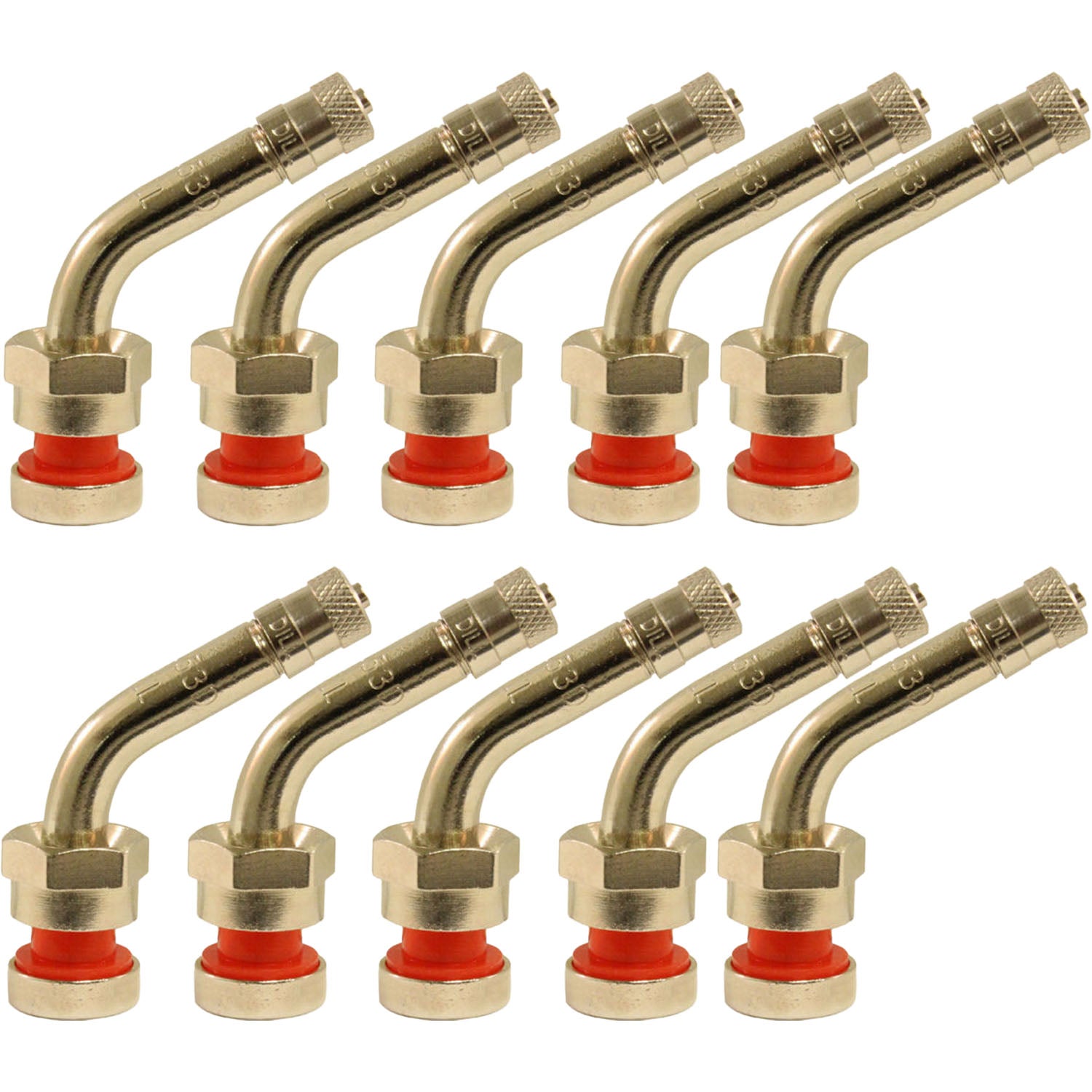 TR553D .98" x 1.38" with 60° Bend Aluminum Wheel Truck Valve Stem Pack of 10