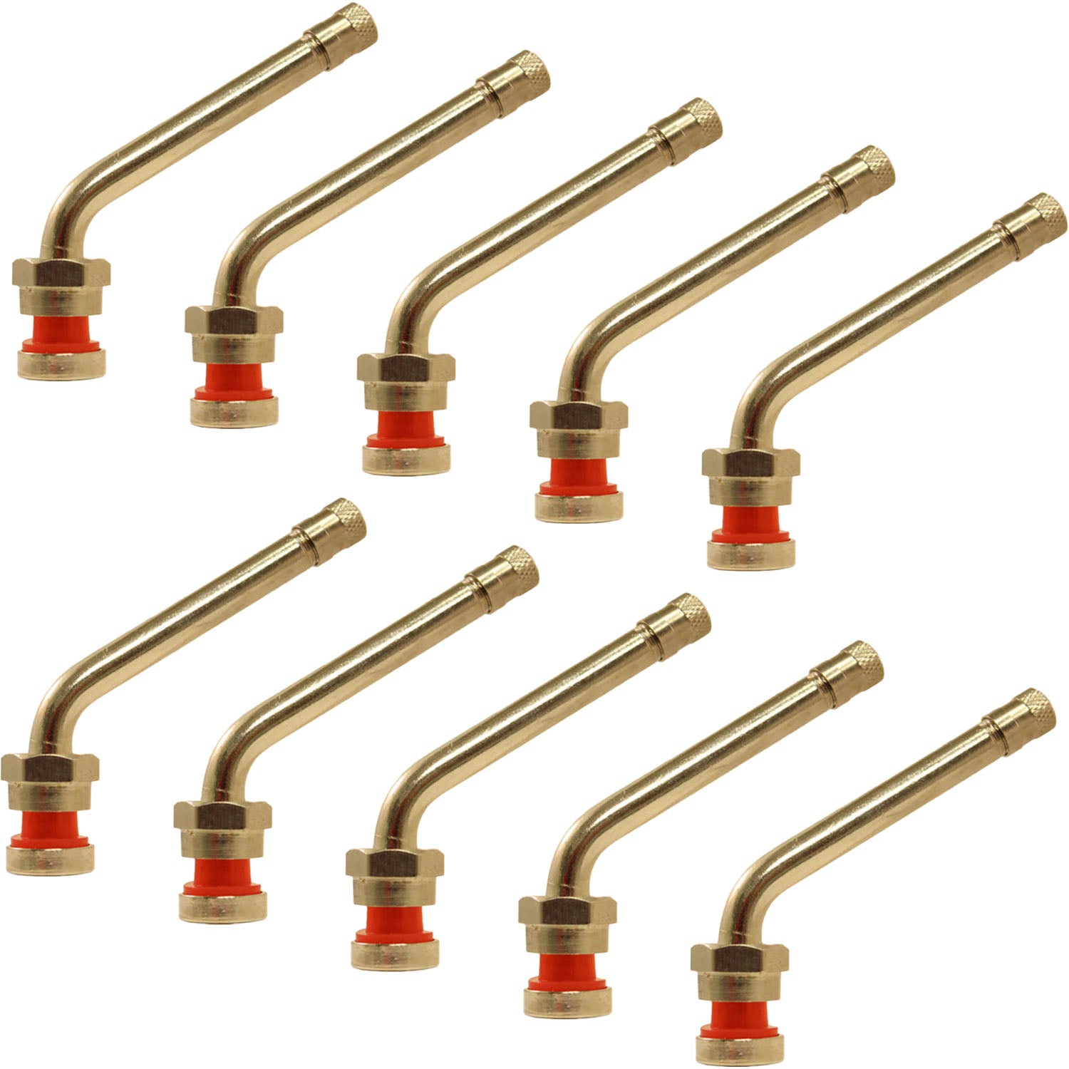 TR555D .98" x 2.6" with 60° Bend Aluminum Wheel Truck Valve Stem Pack of 10