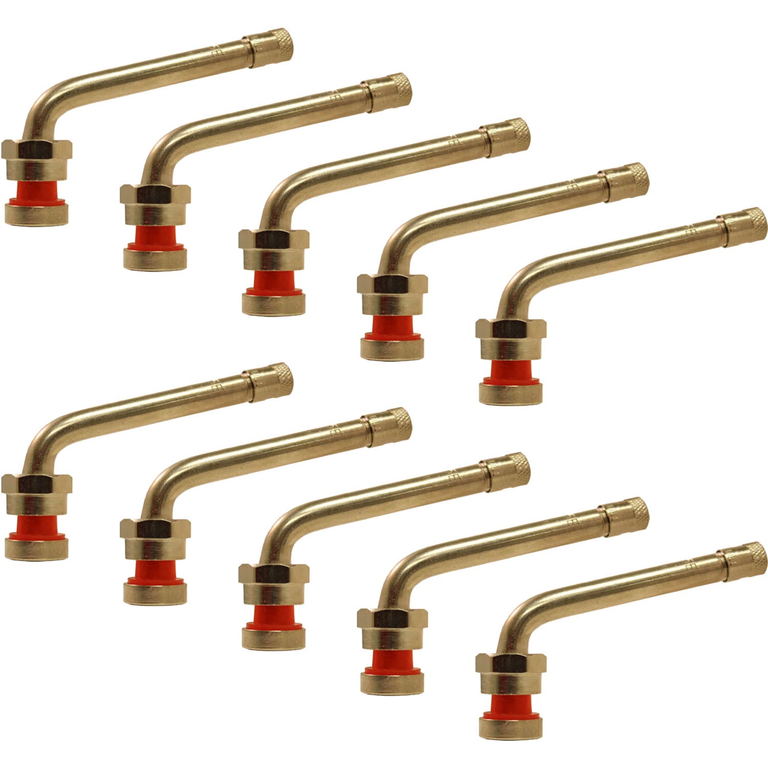 TR555E .98" x 2.6" with 75° Bend Aluminum Wheel Truck Valve Stem Pack of 10