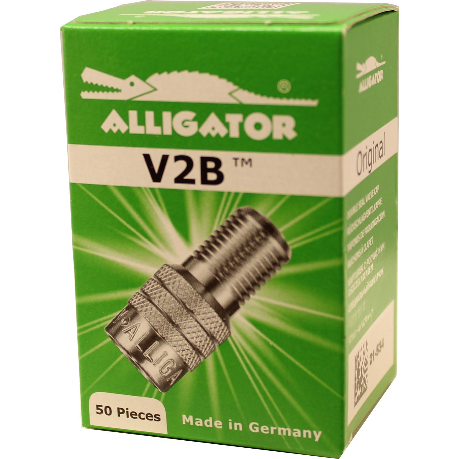 Alligator V2B Double Seal Metal Valve Stem Cap Pack of 50