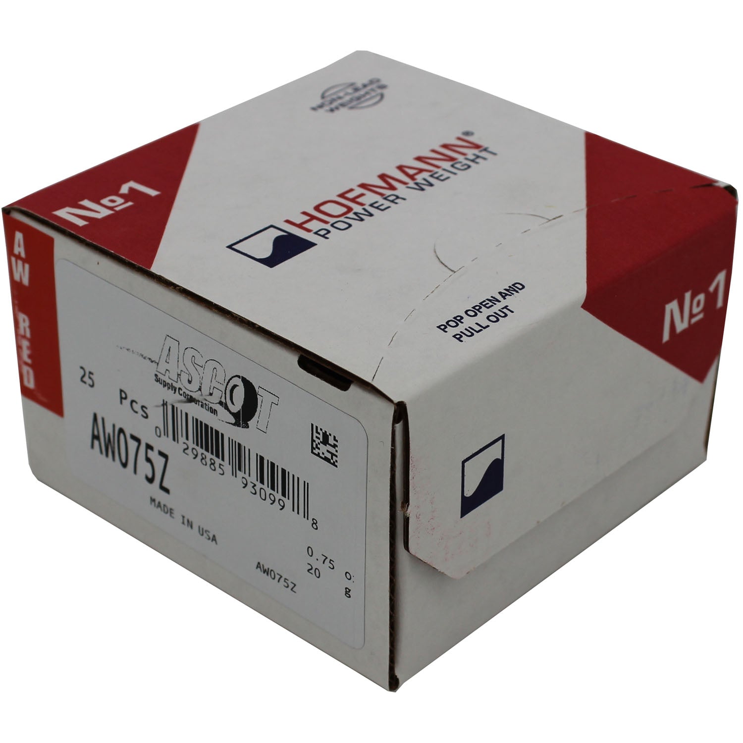 Perfect Equipment AW075Z Coated Zinc Wheel Weight 0.75 oz. - Box of 25