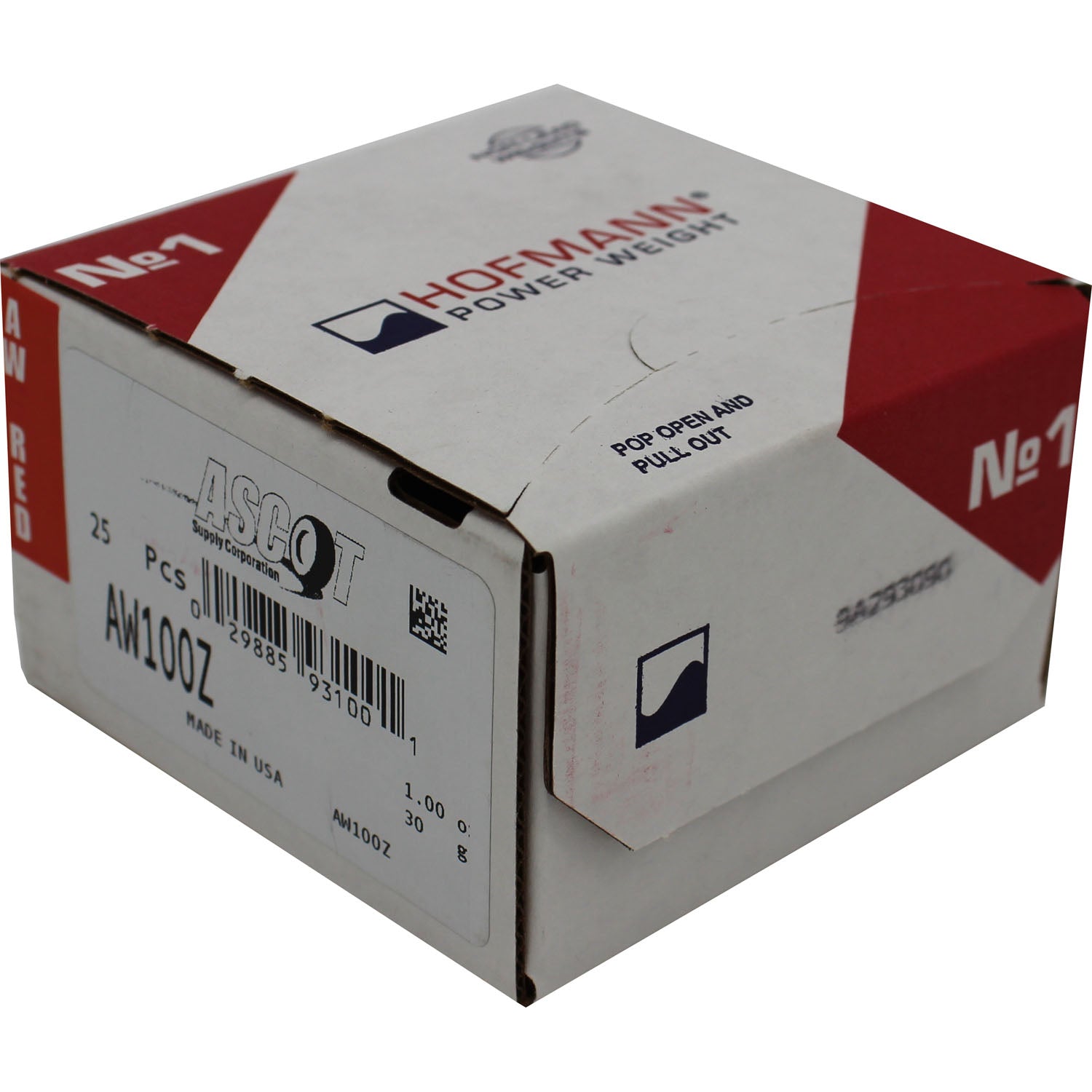 Perfect Equipment AW100Z Coated Zinc Wheel Weight 1.00 oz. - Box of 25