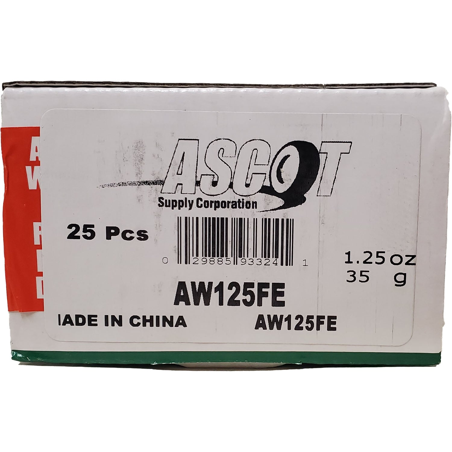 Perfect Equipment AW125FE Coated Steel Wheel Weight 1.25 oz. - Box of 25