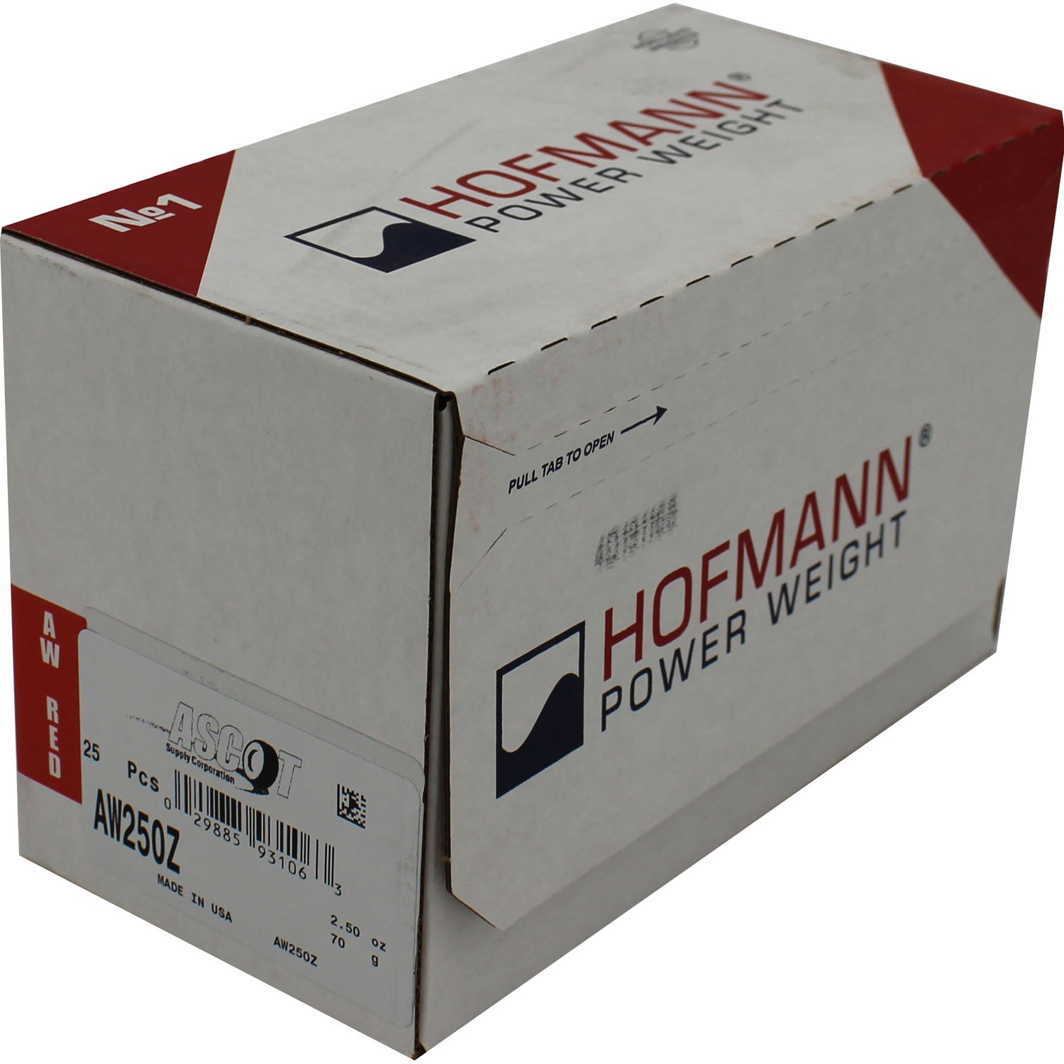 Perfect Equipment AW250Z Coated Zinc Wheel Weight 2.50 oz - Box of 25