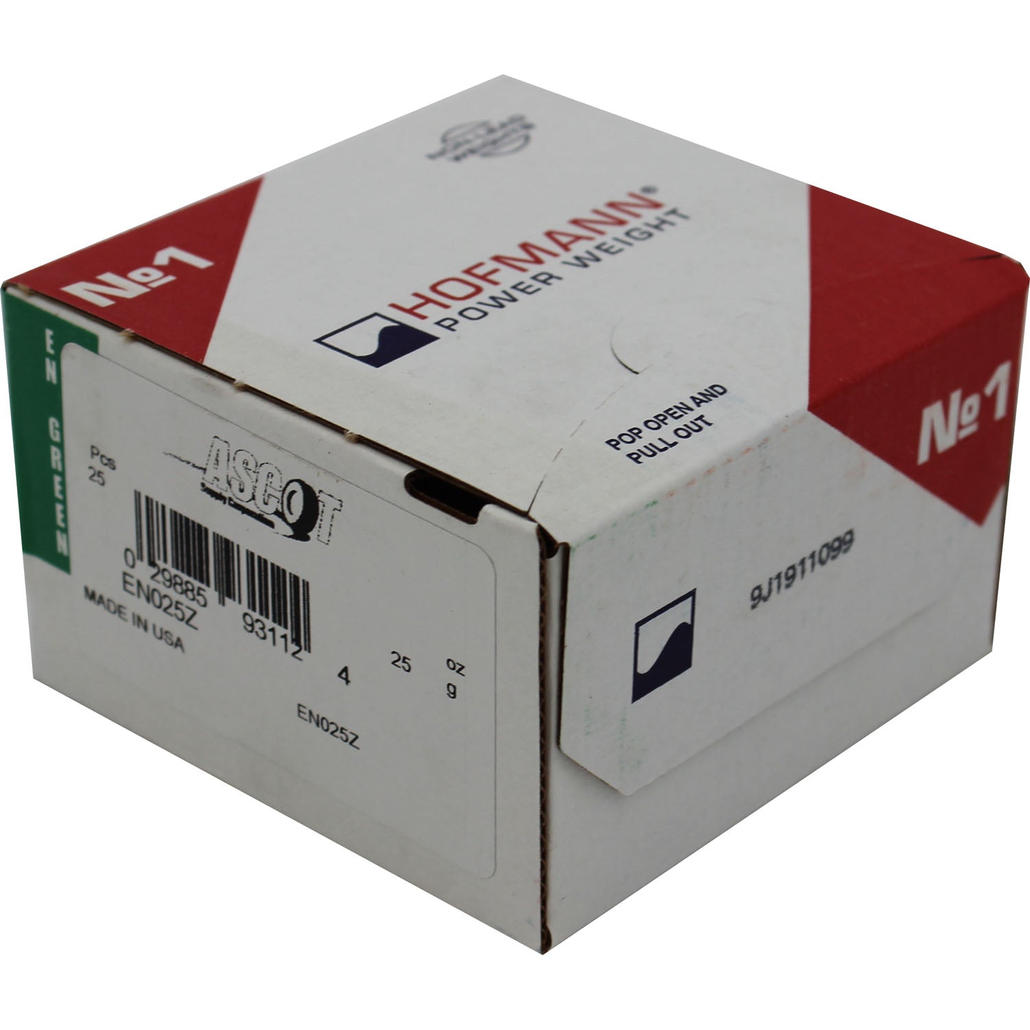 Perfect Equipment EN025Z Coated Zinc Wheel Weight 25gm (0.875 oz) - Box of 25