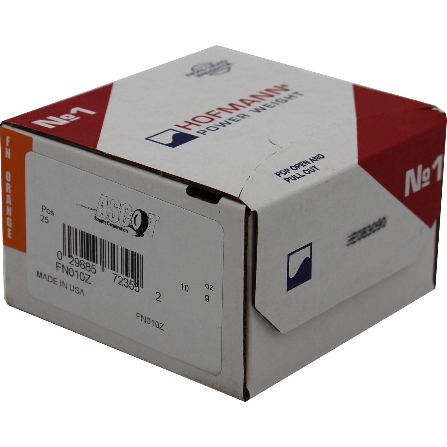 Perfect Equipment FN010Z Coated Zinc Wheel Weight 10gm (0.25 oz) - Box of 25