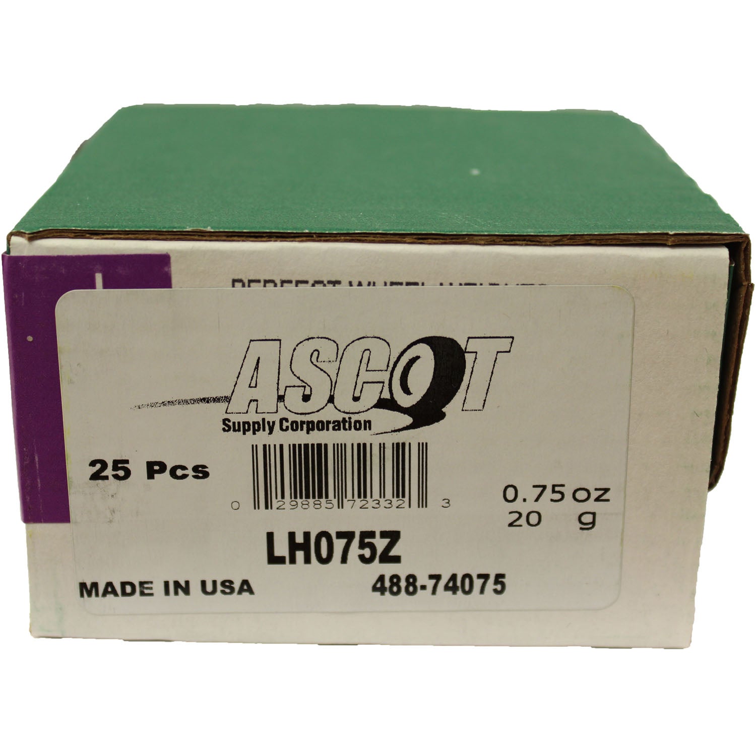 Perfect Equipment LH075Z Coated Zinc Wheel Weight 0.75 oz - Box of 25