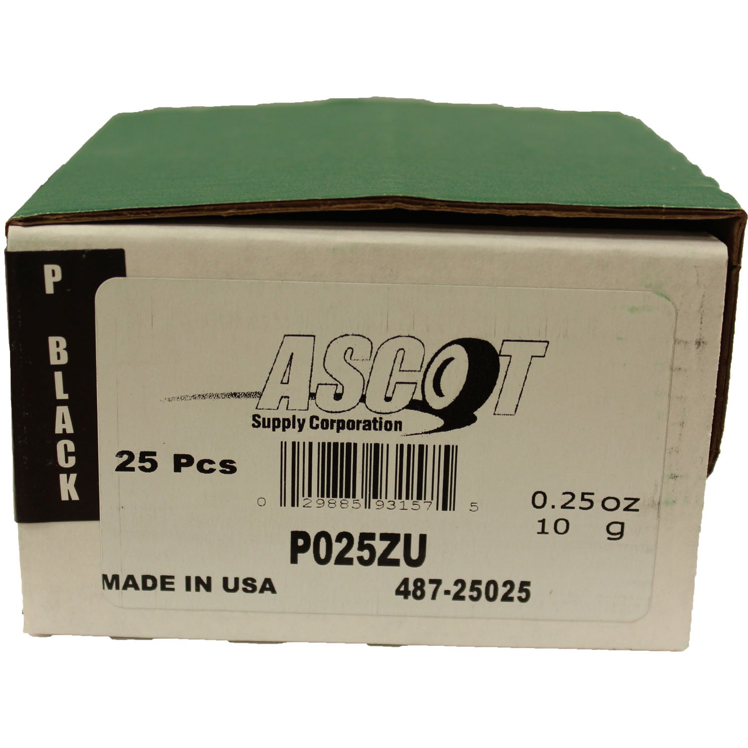 Perfect Equipment P025ZU Uncoated Zinc Wheel Weight 0.25 oz - Box of 25