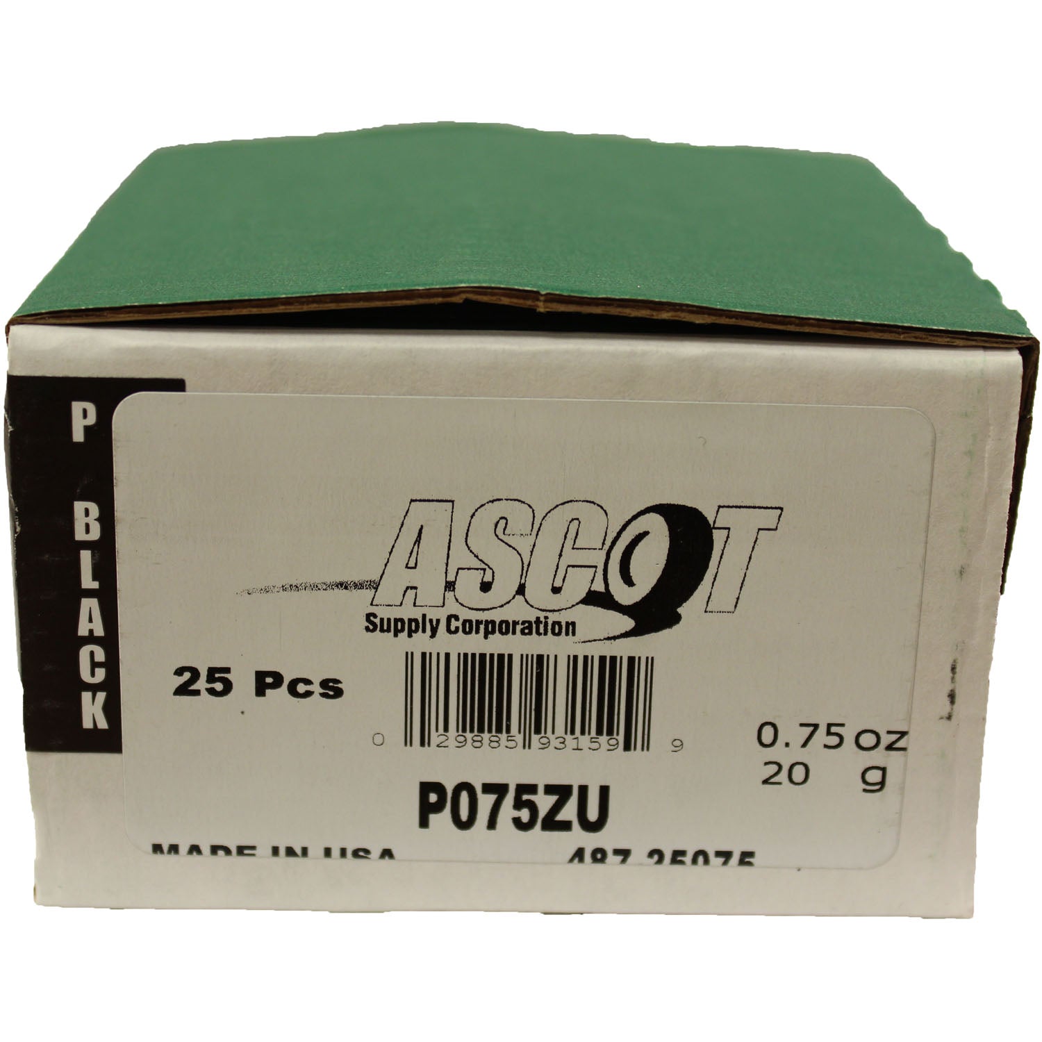 Perfect Equipment P075ZU Uncoated Zinc Wheel Weight 0.75 oz - Box of 25