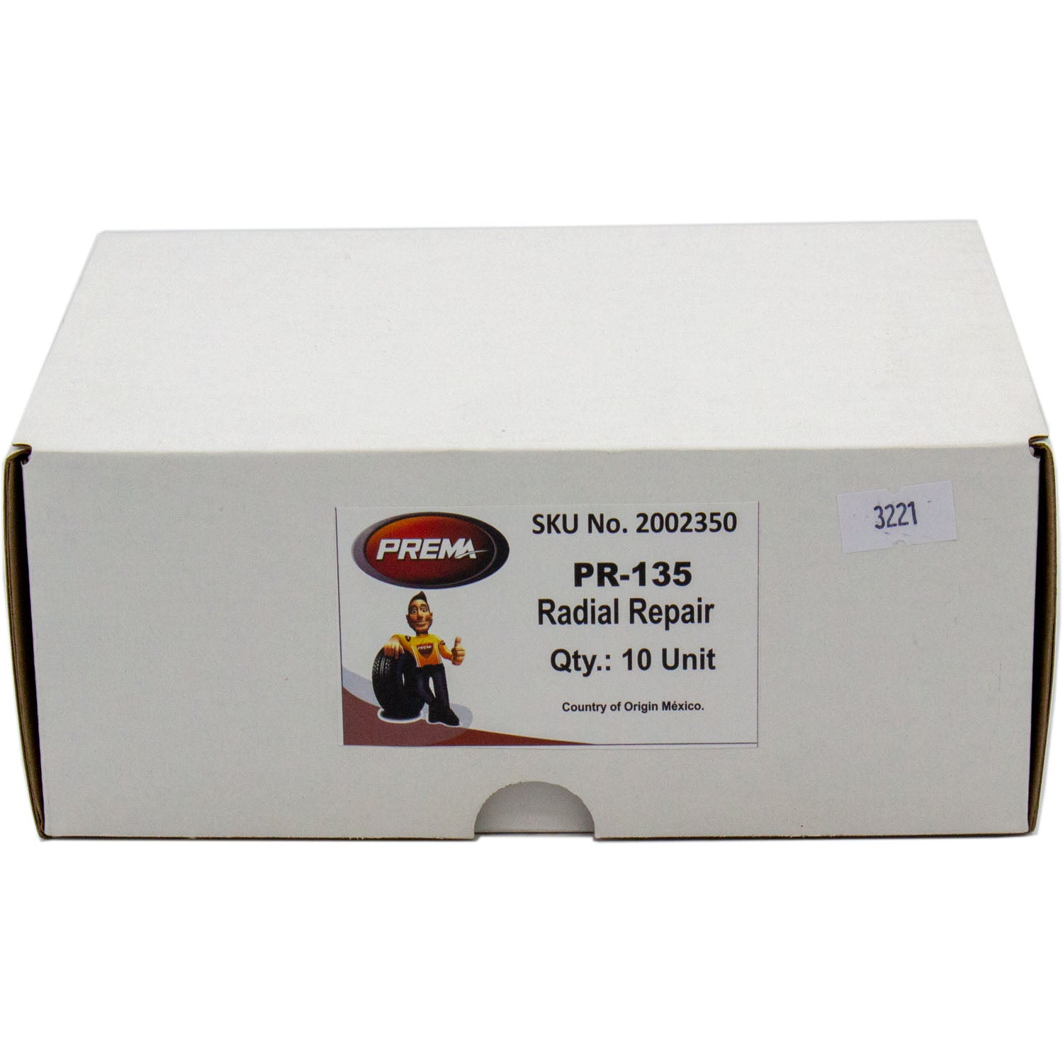 Prema PR-135 Radial Tire Patch 5-1/2" x 7-1/2" 4 Ply Box of 10