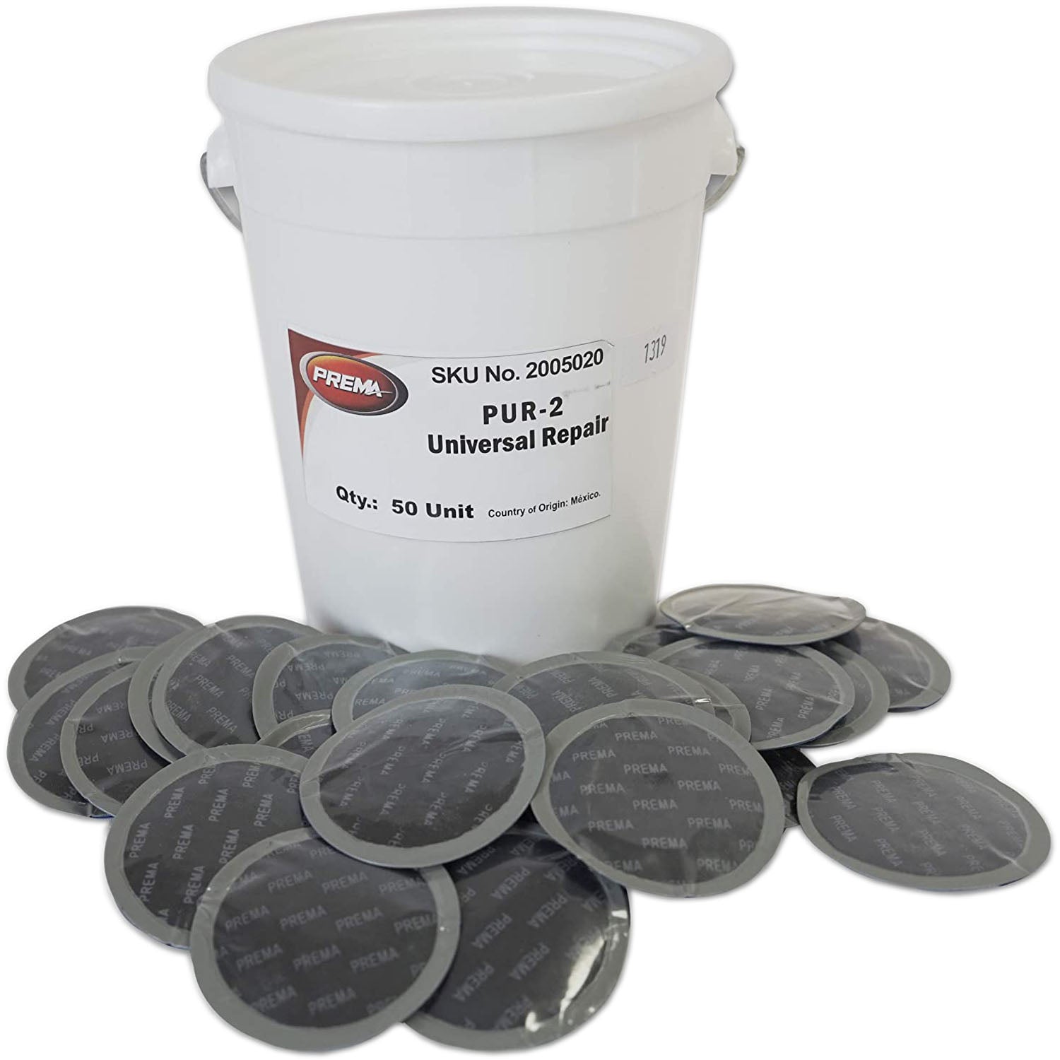 Prema PUR-2 Universal Repair 2" Tire Repair Patch Tub of 50