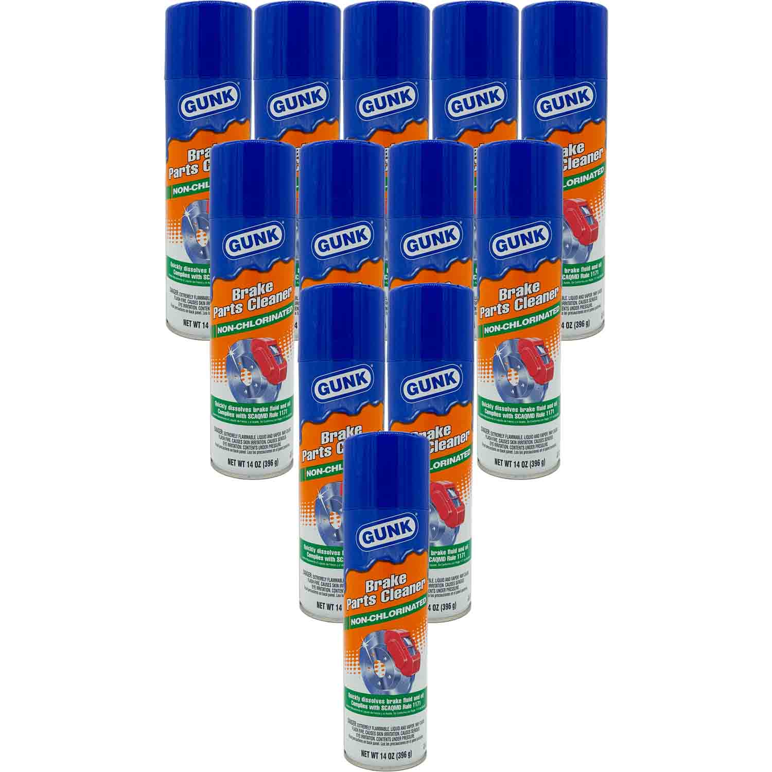Gunk M710 Non-Chlorinated Low VOC Brake Parts Cleaner - 14oz Pack of 12