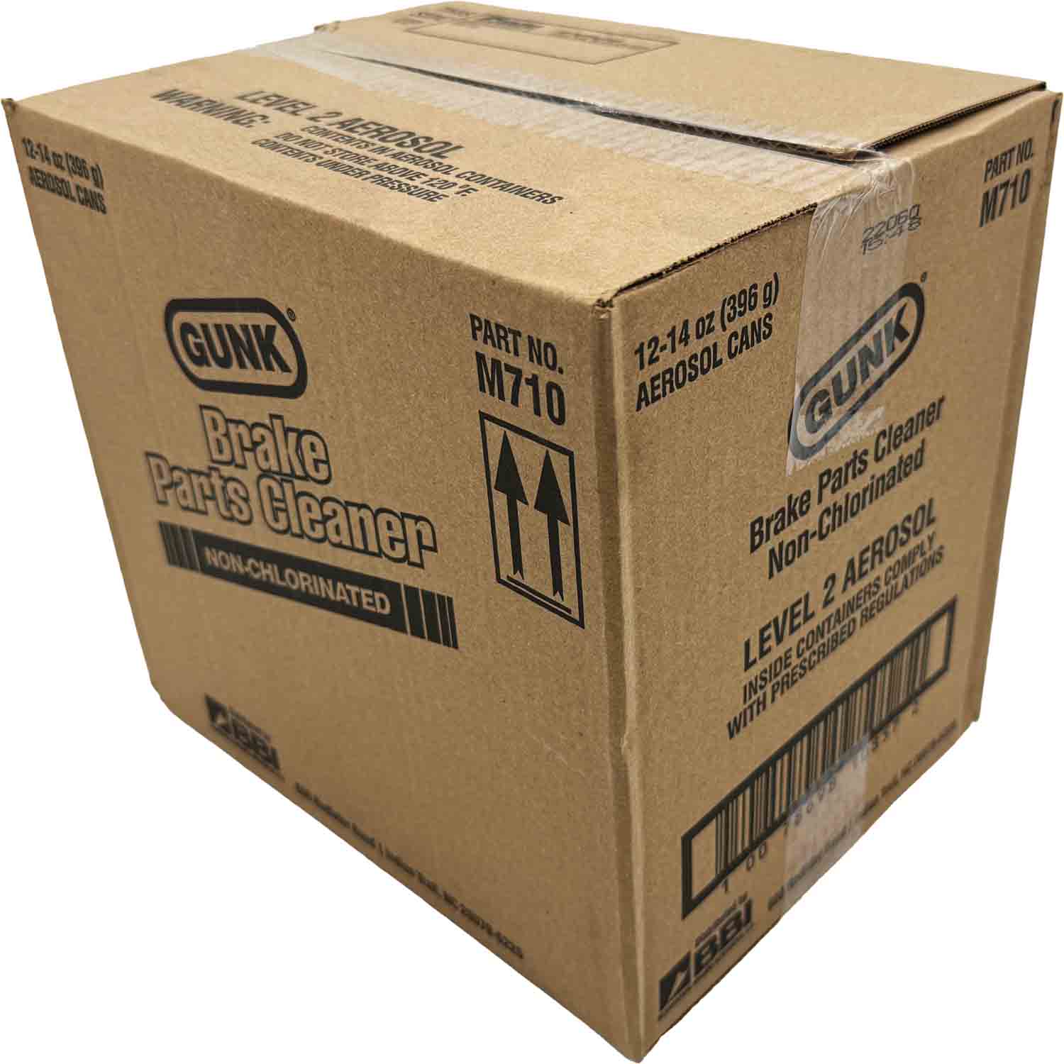 Gunk M710 Non-Chlorinated Low VOC Brake Parts Cleaner - 14oz Pack of 12