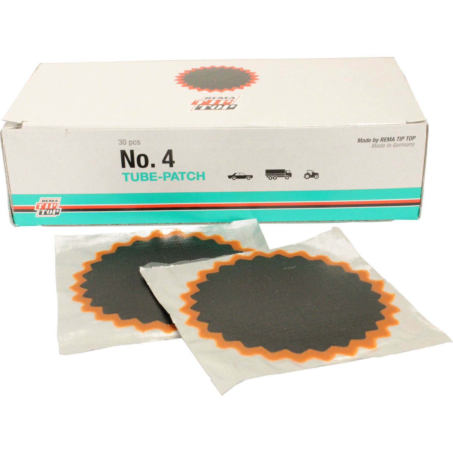 REMA TIP TOP No.4 Round Red Edge Tube Patch 3" - Box of 30