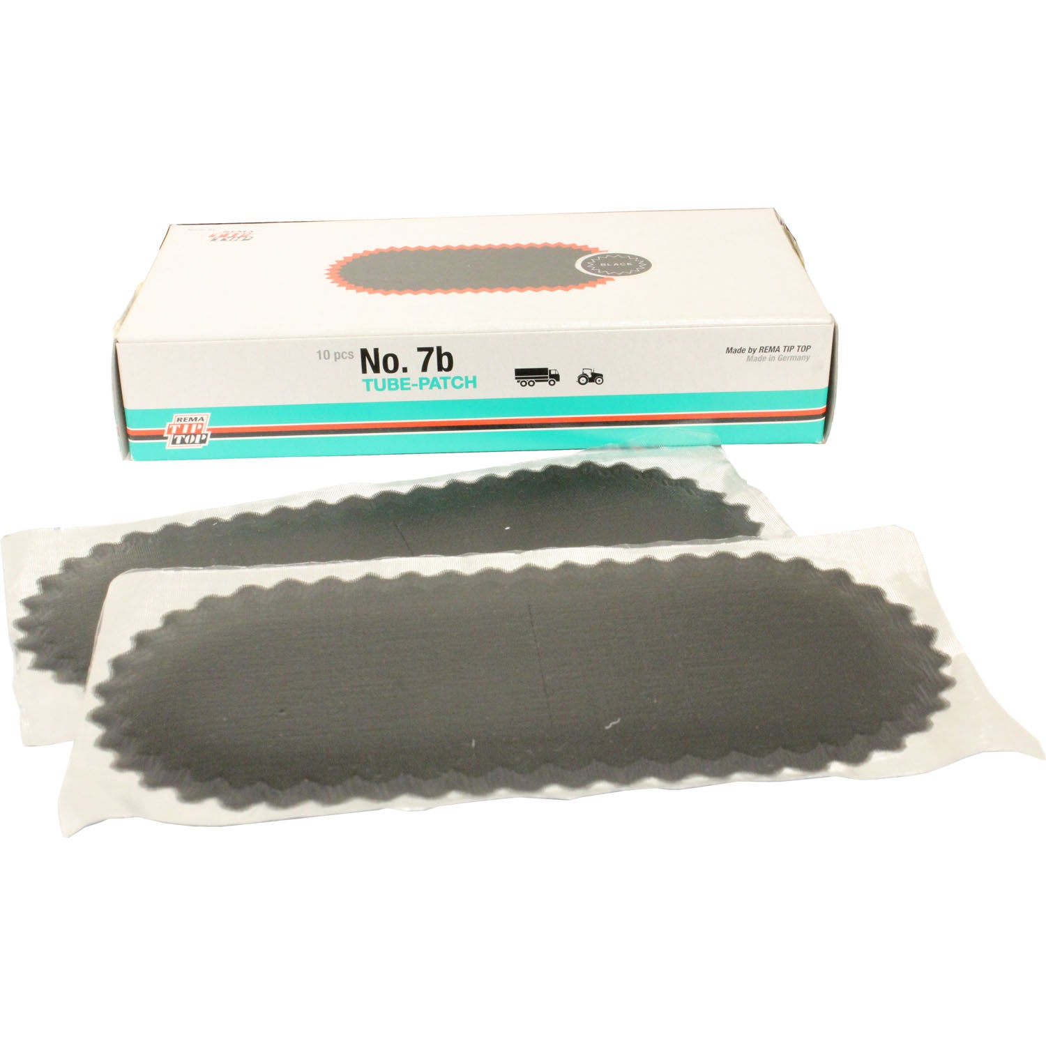 REMA TIP TOP B-7B Oval  Tube Patch Black 6" x 2" - Box of 10