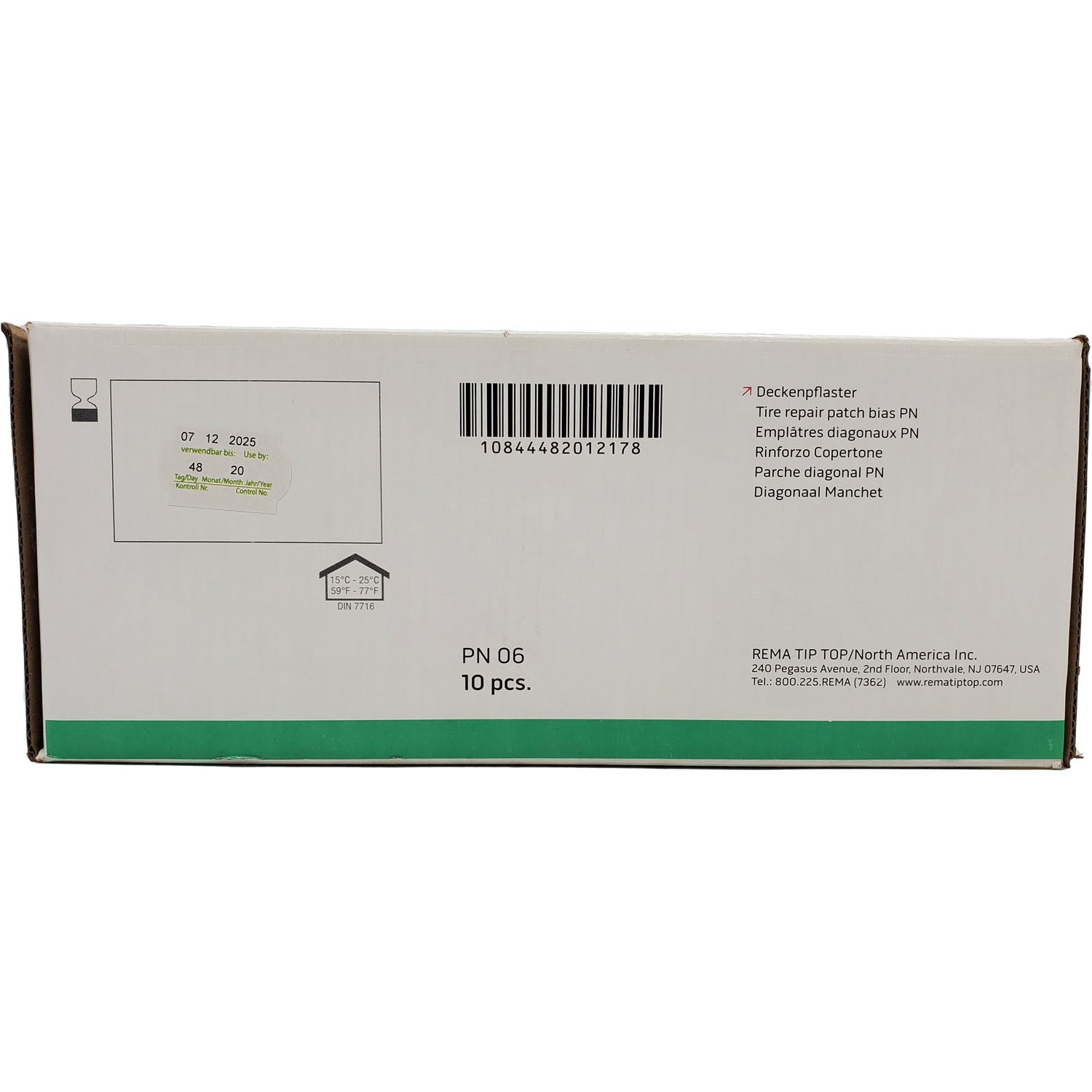 REMA TIP TOP PN-6 Square Bias Ply Tire Repair Patch 9-1/4" 6ply - Box of 10