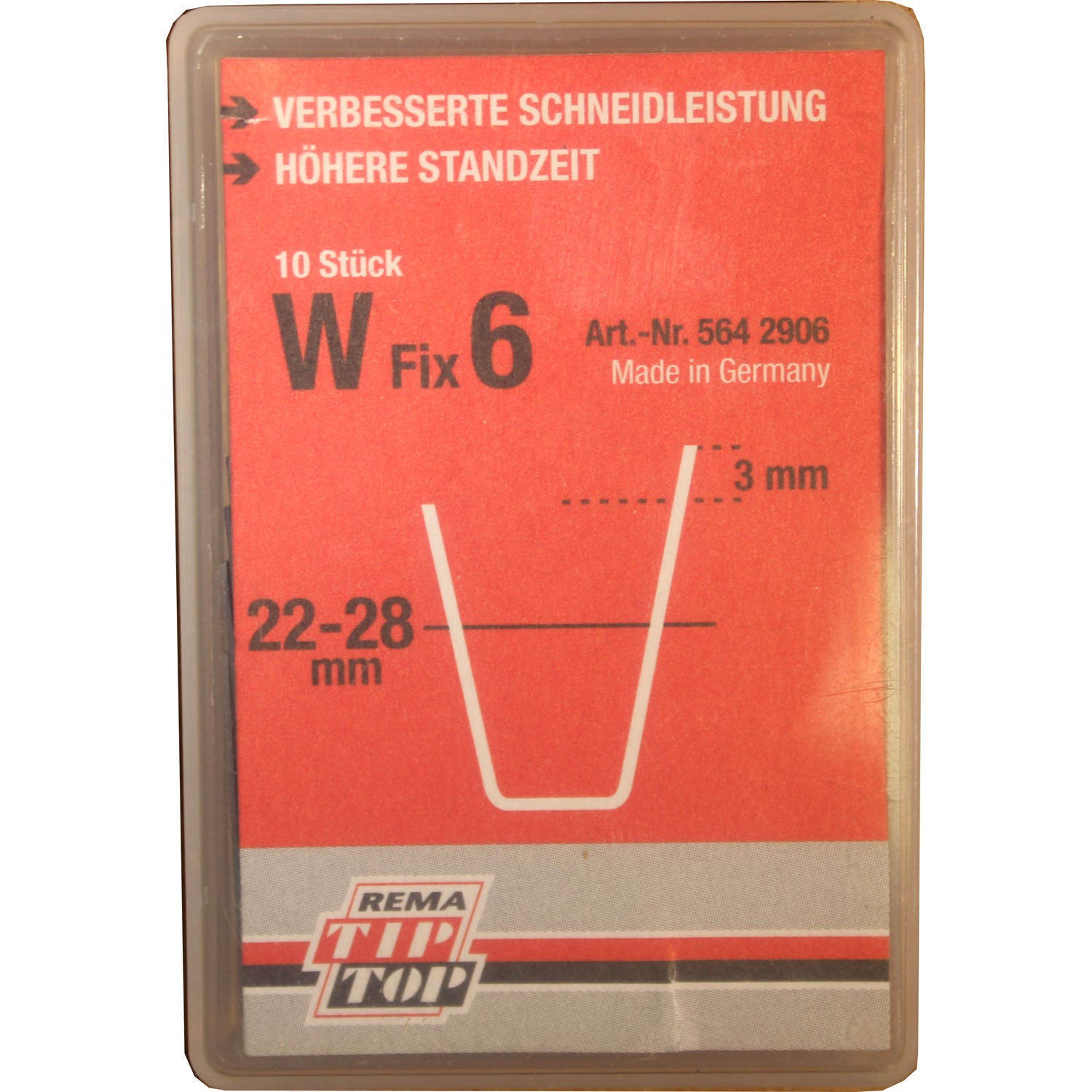 REMA TIP TOP W-6 Tire Regroover Blade 22 - 28mm Pack of 10