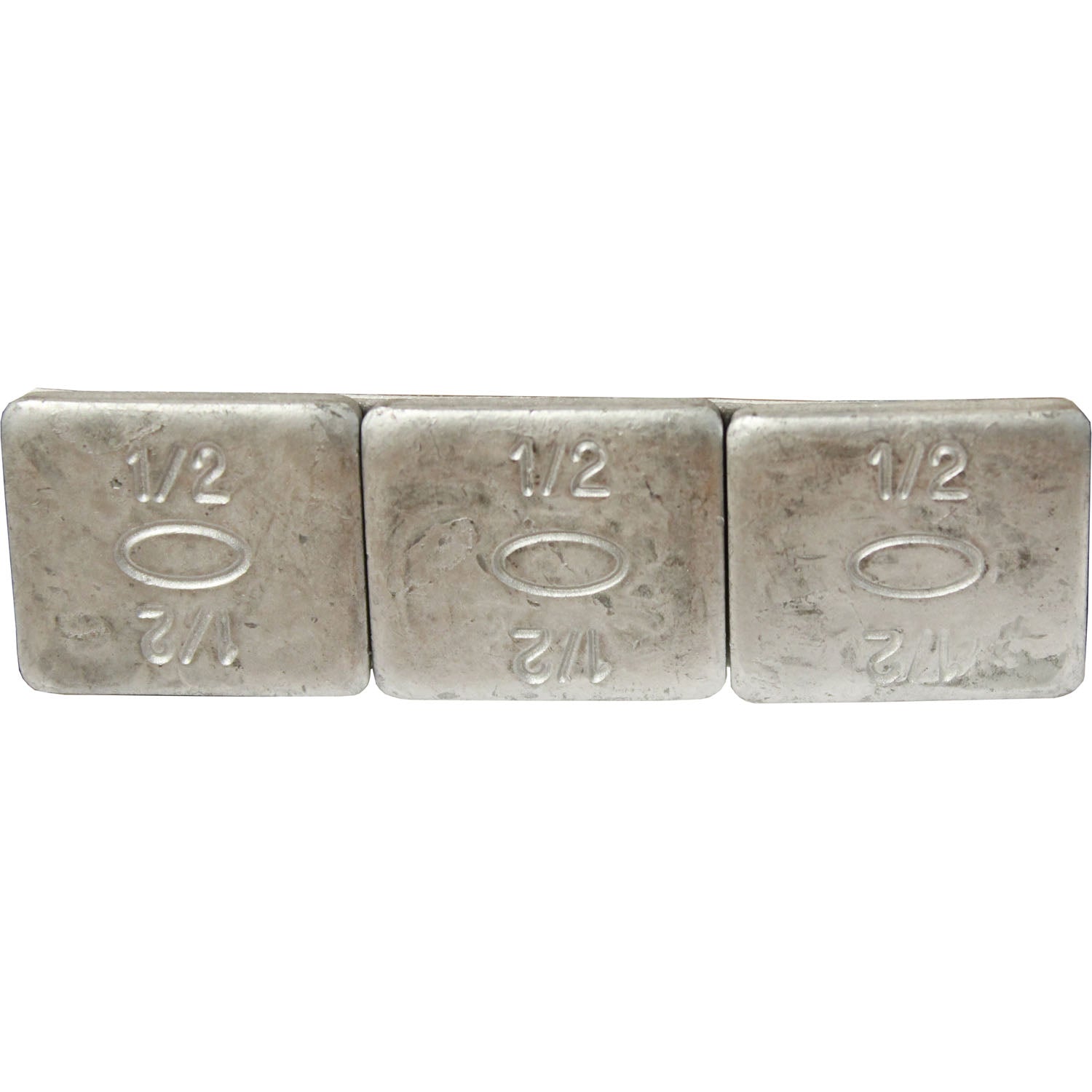 Plombco 420FE-CW Steel Adhesive Wheel Weight 0.50 oz. 3/4" - 640 Pieces