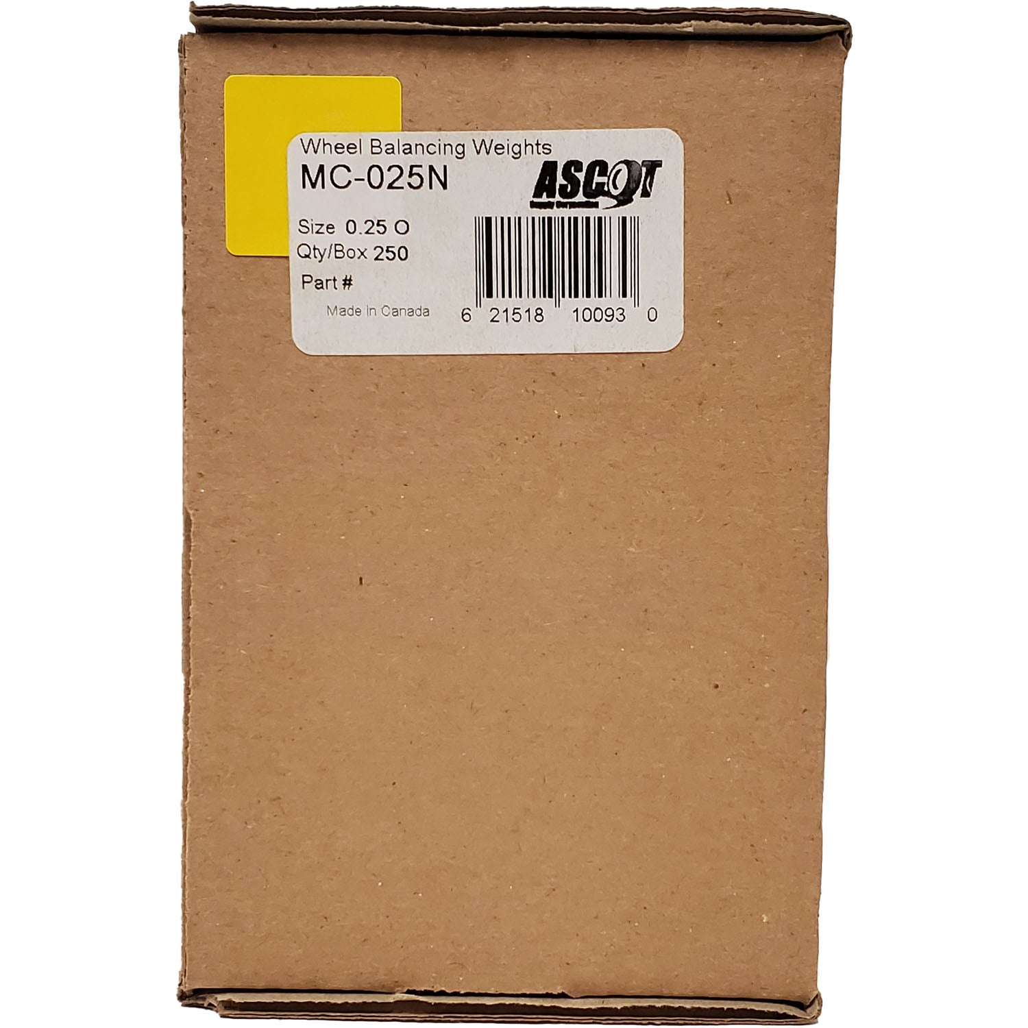 Perfect Equipment MC025N Coated Lead Wheel Weight 0.25 oz - Box of 25