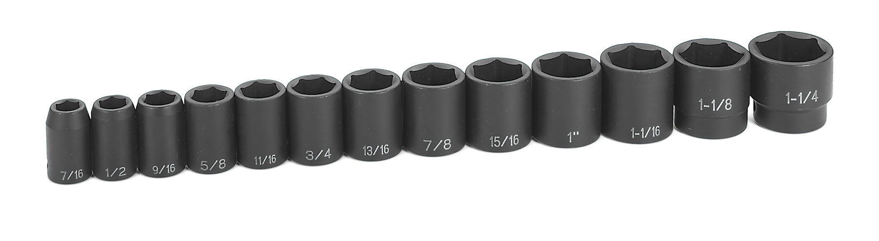 Grey Pneumatic 1312 1/2'' Drive Standard Length Fractional Set - 13 Piece