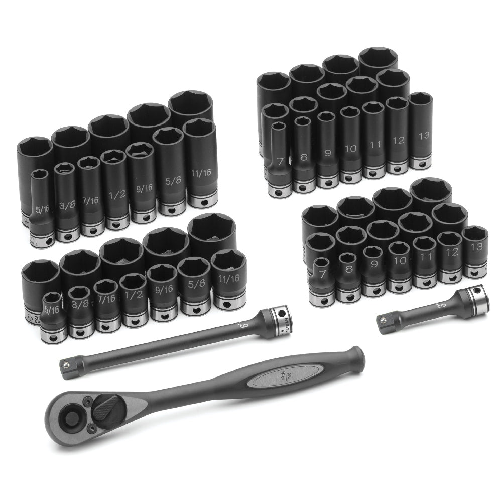 Grey Pneumatic 81659CRD 3/8" Drive SAE and Metric Duo-Socket Set - 59 Piece