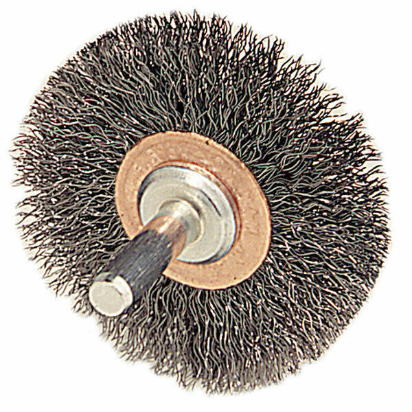 Weiler 17611 2" x 3/8" Conflex Wire Brush .0118 Stainless Wire 1/4"Stem