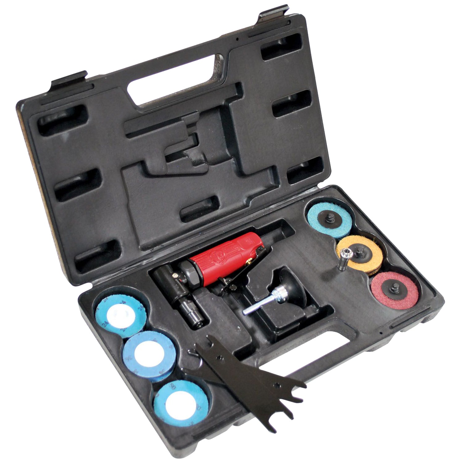 Chicago Pneumatic CP875K Mini 22500 RPM Air Angle Die Grinder Kit