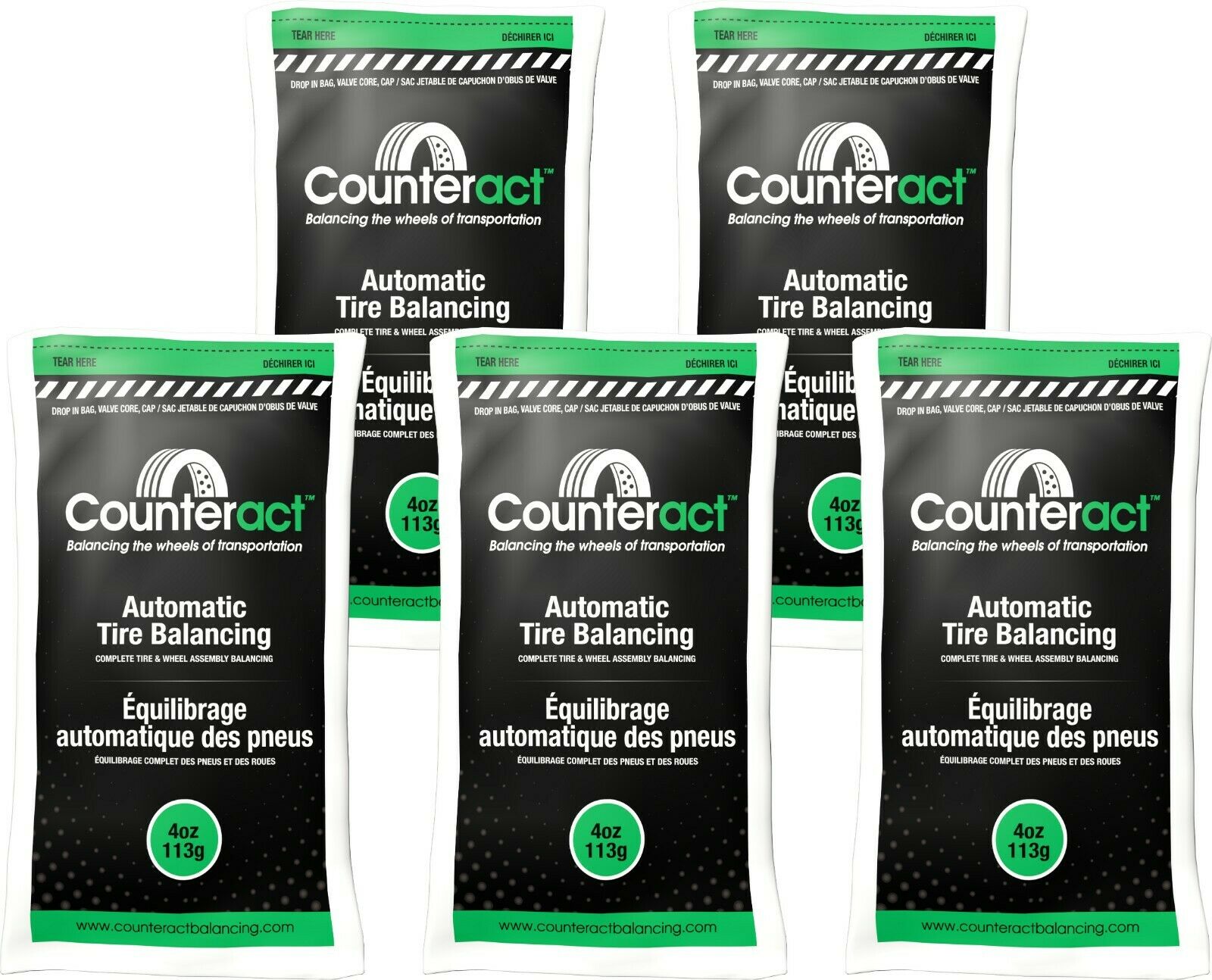 Counteract 040BNB Tire Balancing Beads 4 oz (5 Bags)