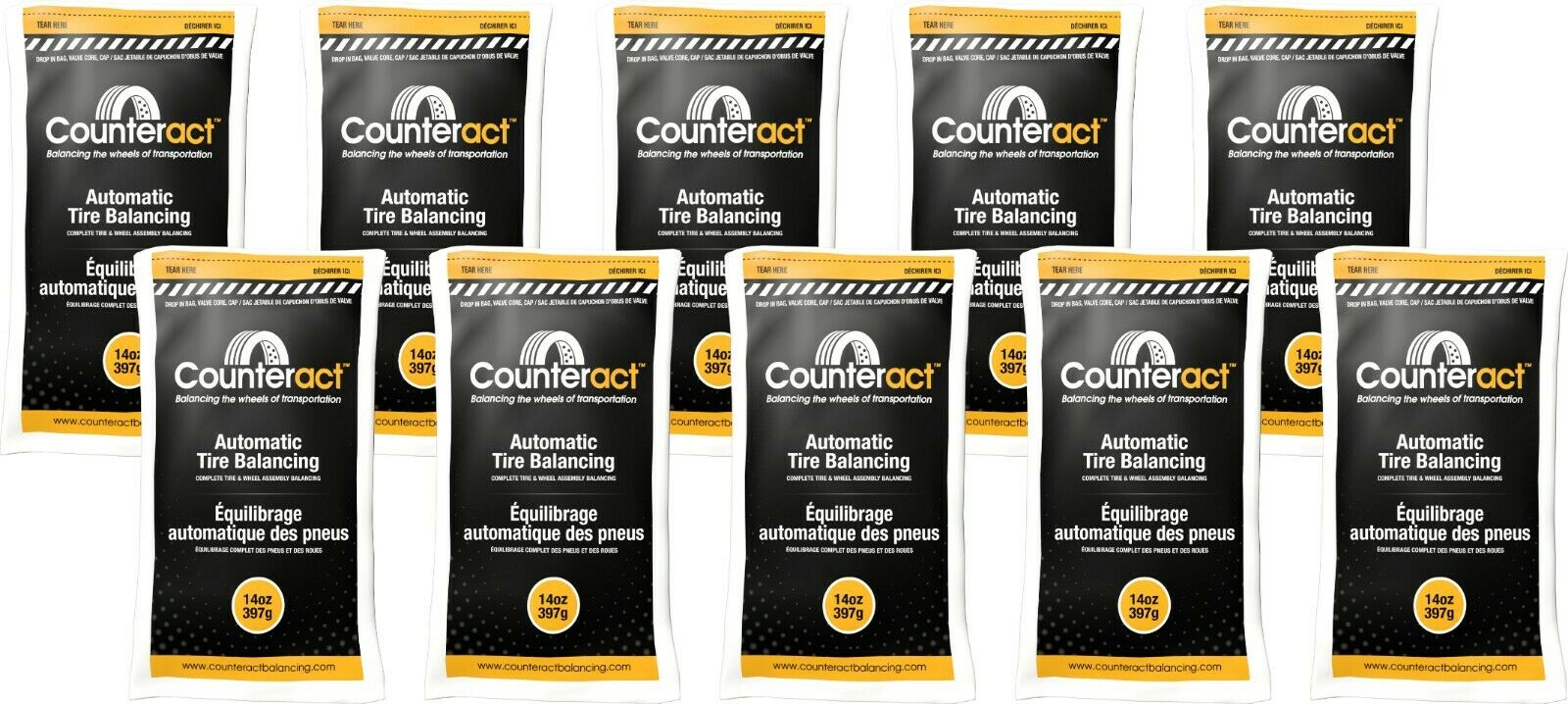 Counteract 140BNB Tire Balancing Beads 14 oz (1 Case/32 Bags)