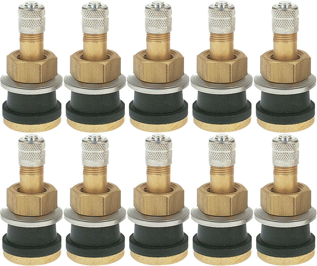 Dill TR501 1-1/2" Brass Clamp-in Tubeless Truck Valve Stem (.625) Pack of 10