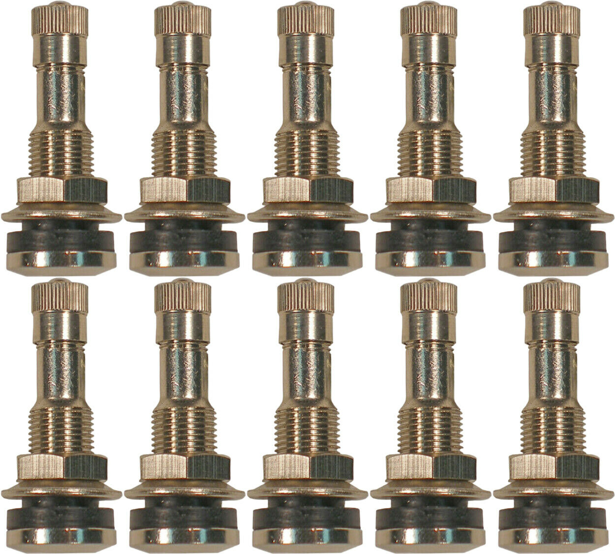 Dill VS-902CR 1-1/4" Nickle Plated Brass Bolt In Valve Stem .453/.625 Pack of 10
