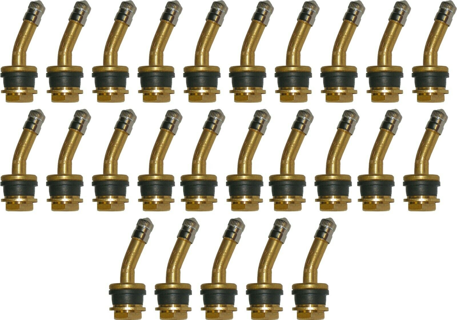 Dill VS-943 1-1/2" Brass Truck Valve Stem with 21° Bend Pack of 25