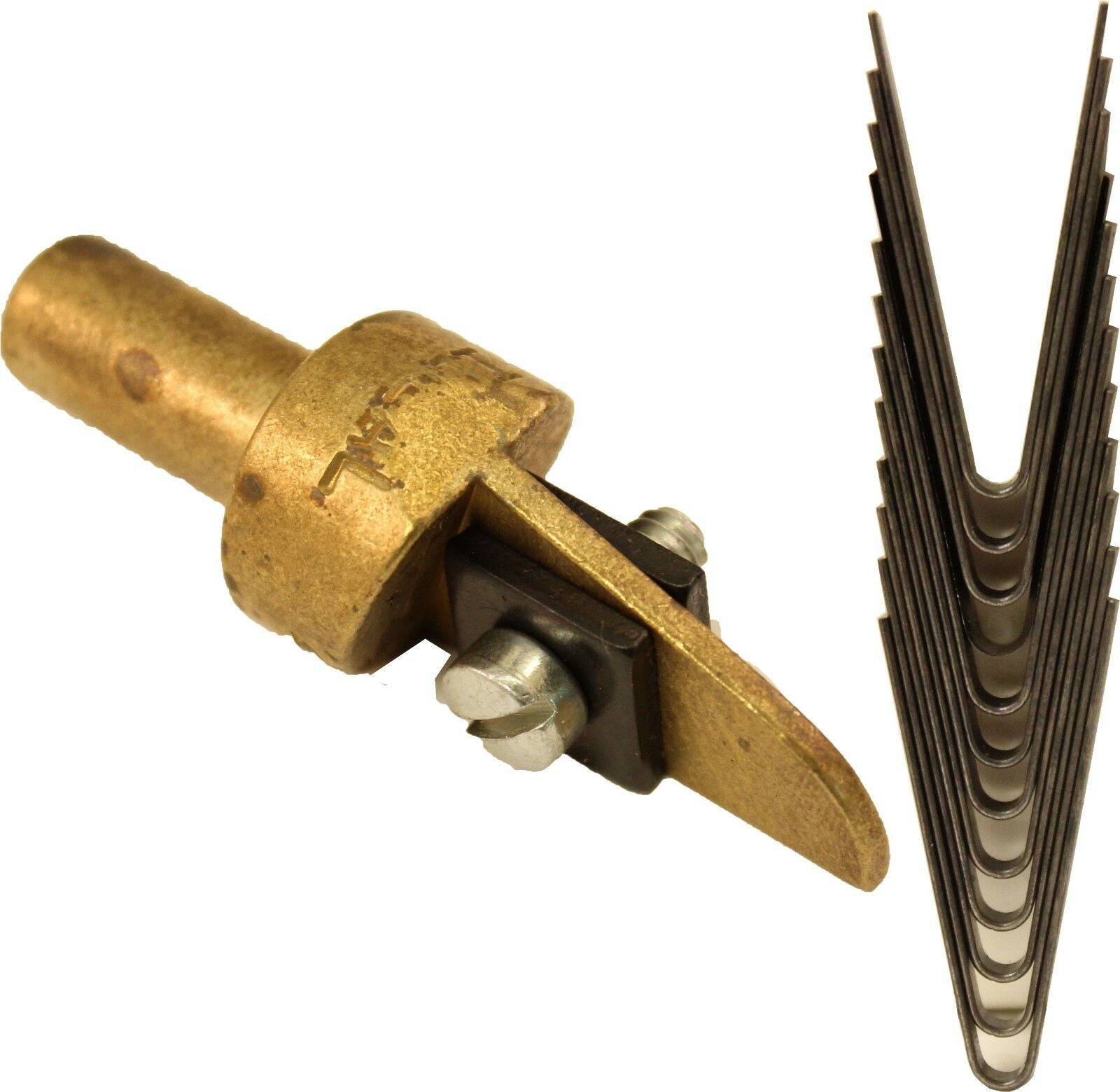 Ideal Tire Groover Regroover #2 3/32" Brass Head and 12 #2 3/32" Round Blades