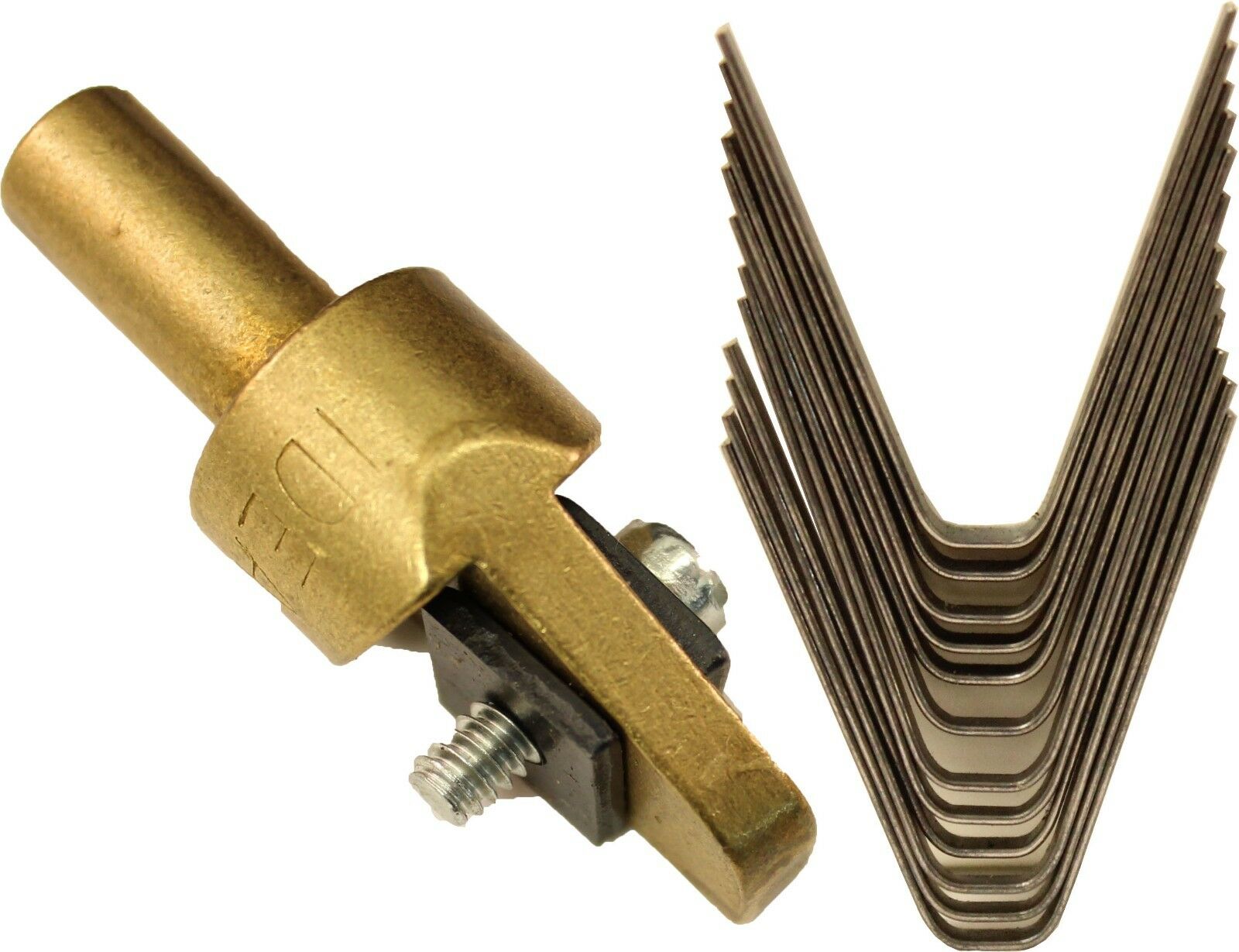 Ideal Tire Groover Regroover #4 7/32" Brass Head and 12 #4 Square Blades