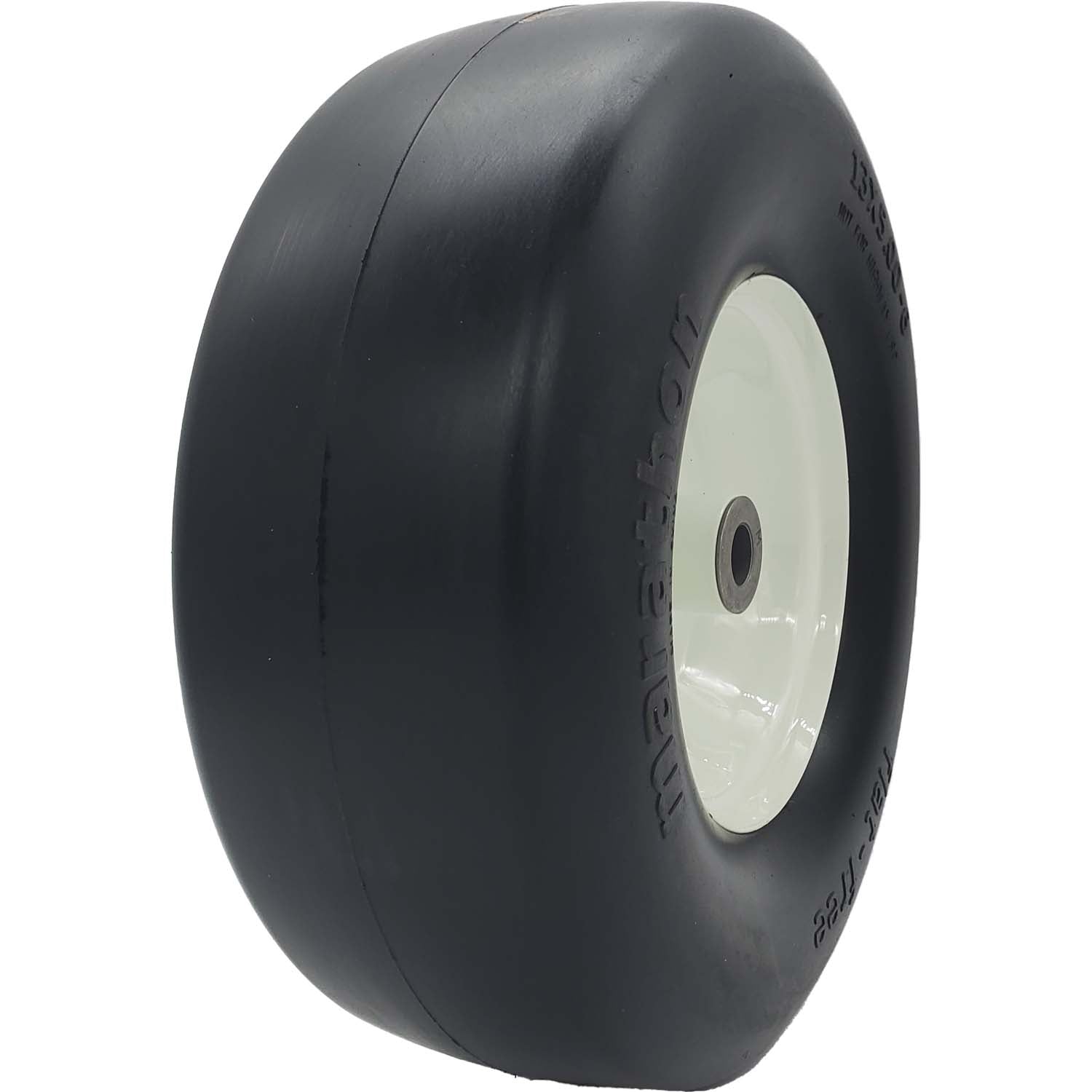 Marathon 30346 Flat Free Smooth Lawn and Garden Tire on Rim 13x5.00-6