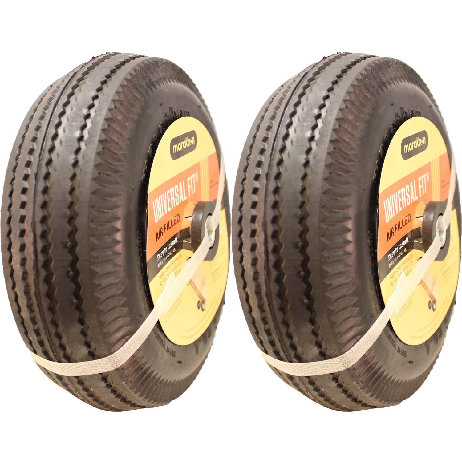 Marathon 20210 Pneumatic Air Universal Fit Utility Tire 4.10/3.50-4 Pack of 2