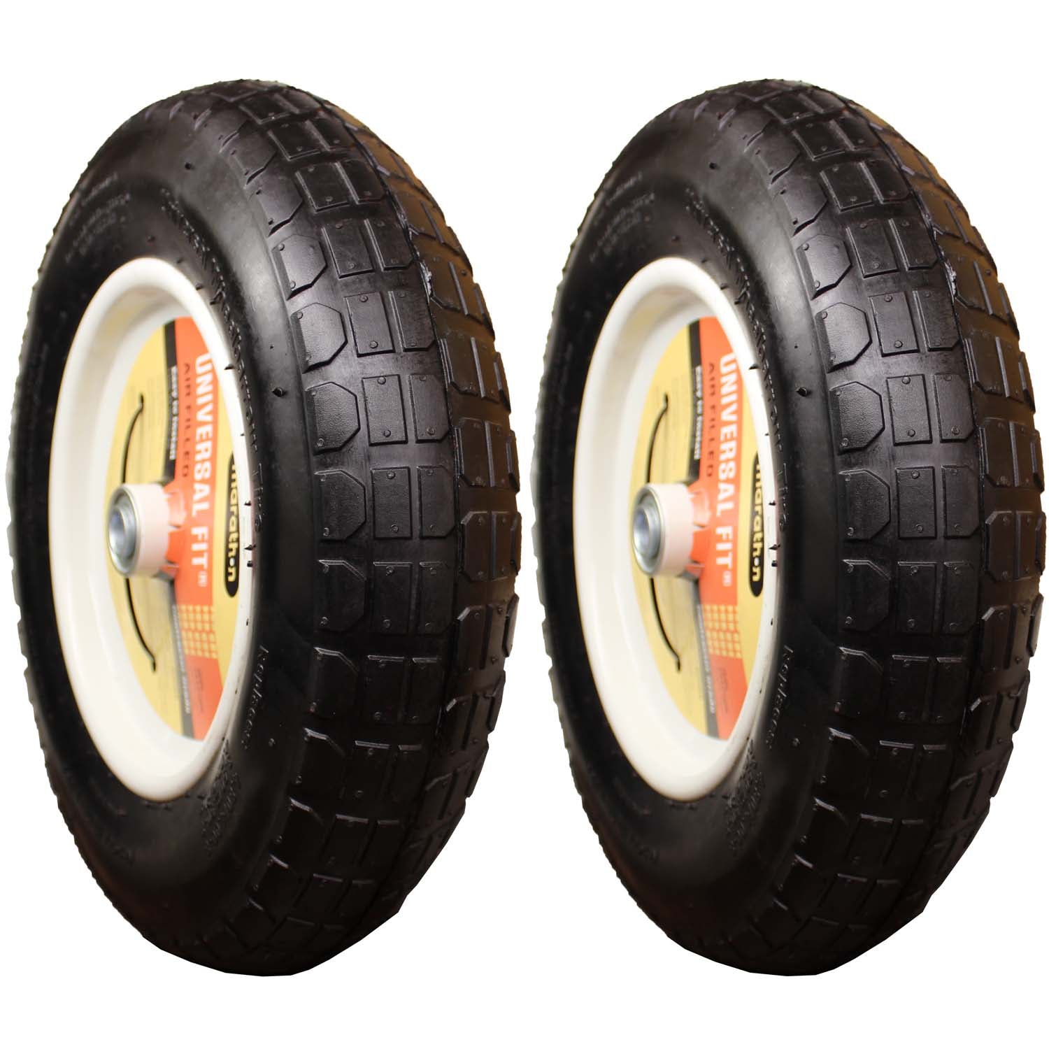 Marathon 20265 Pneumatic Air Universal Wheelbarrow Tire 4.80/4.00-8 Pack of 2
