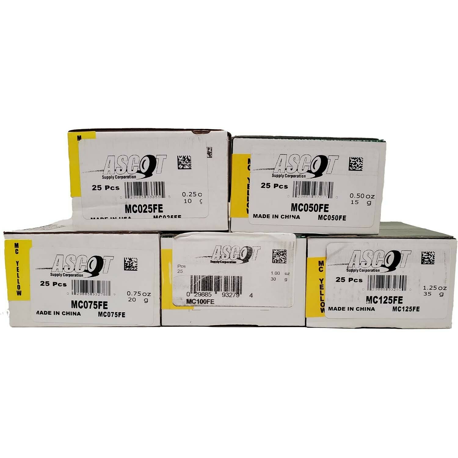 Perfect Equipment MC Style Steel Wheel Weight Bundle 0.25 - 1.25oz (5 Items)