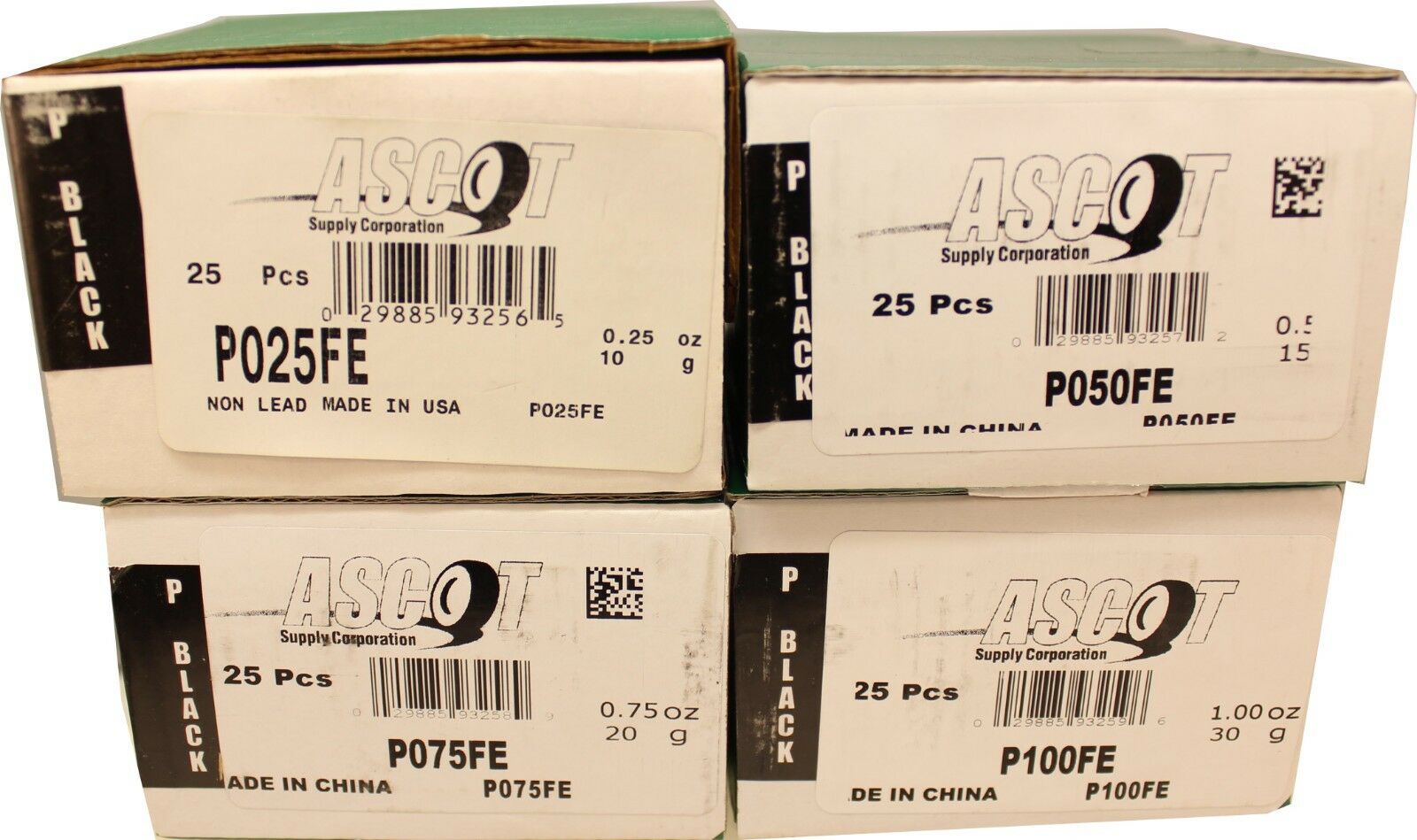 Perfect Equipment P Style Coated Steel Wheel Weight Bundle 0.25 - 1.00oz