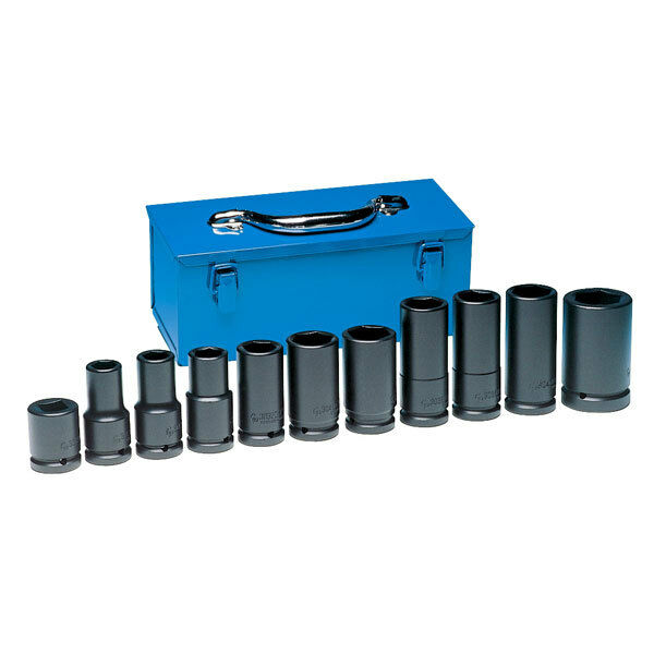 Grey Pneumatic 8032 3/4" 6 PT Wheel Service Socket Set with Case 11 Piece